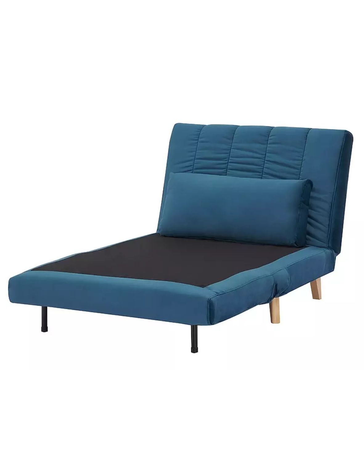 fotel rozkladany billy velvet niebieski