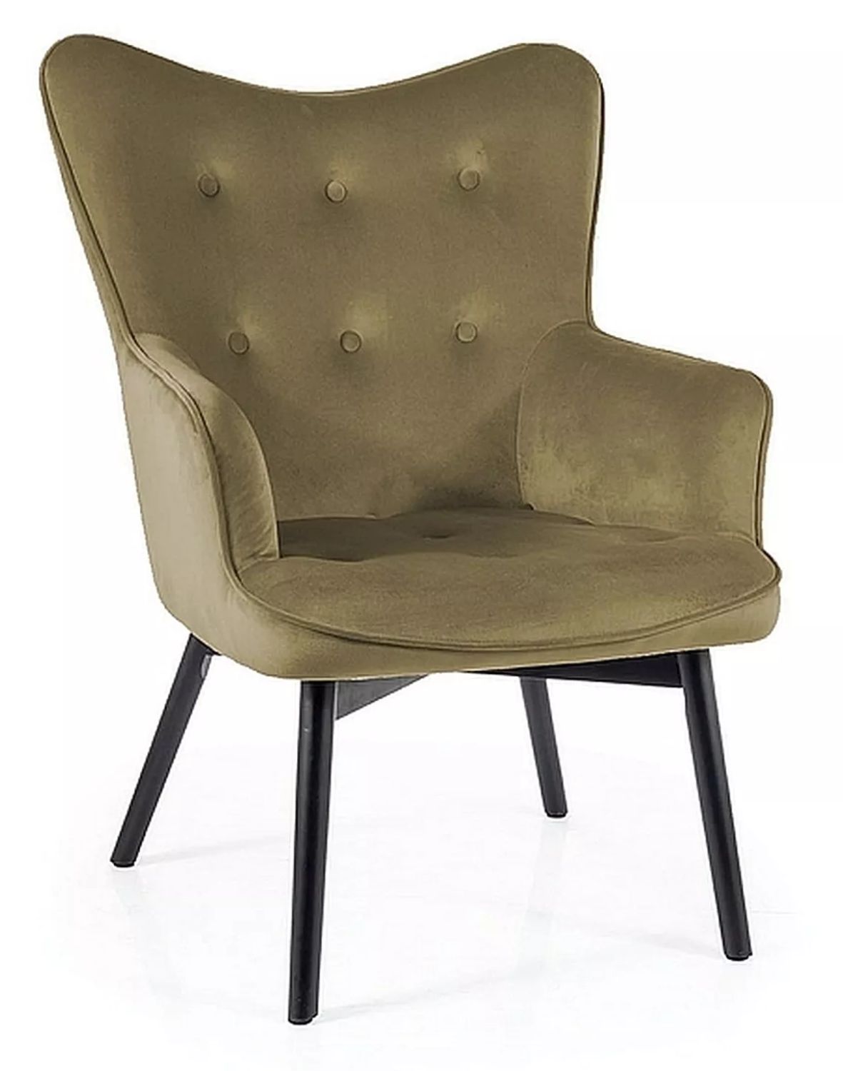 fotel carmen velvet oliwkowy