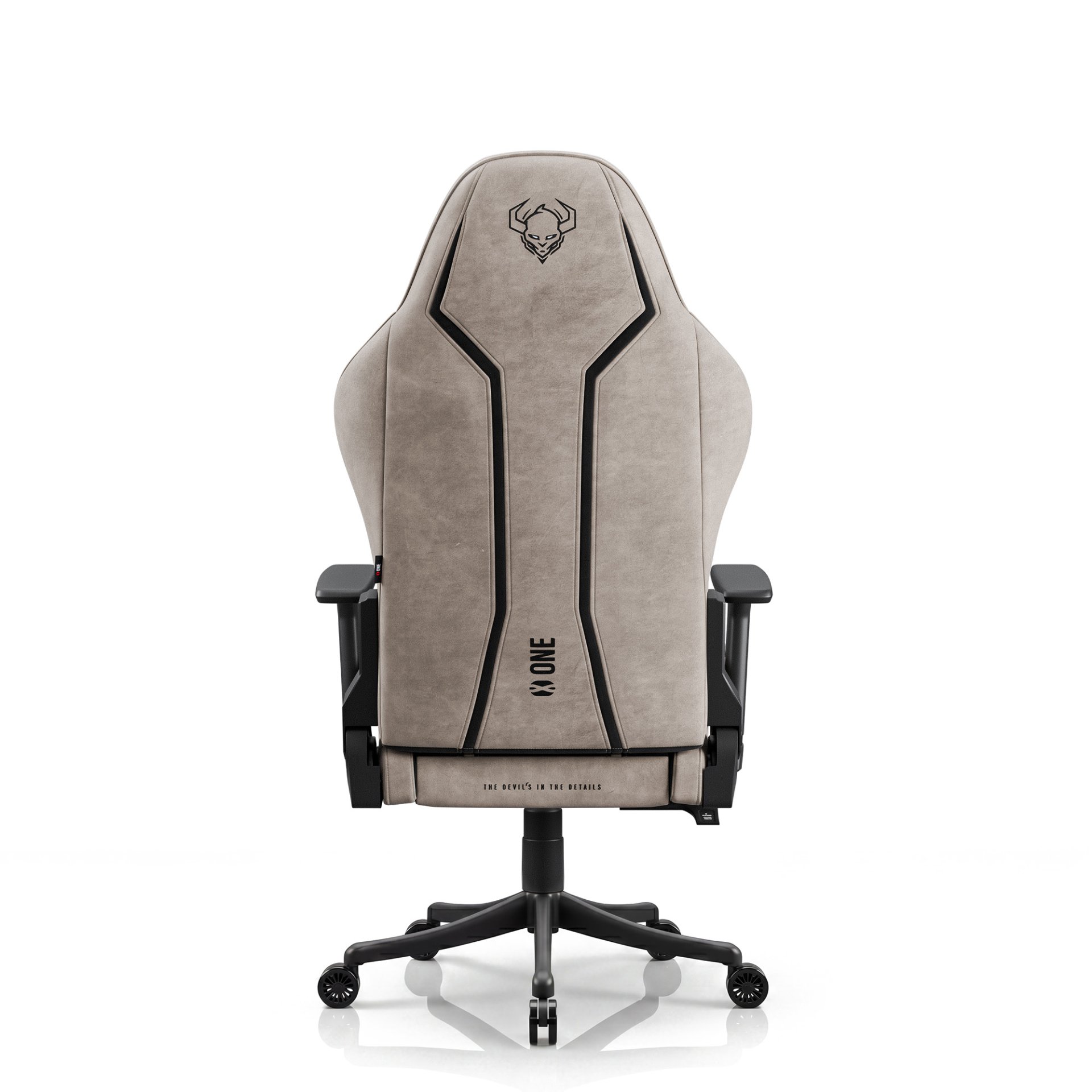 Fotel gamingowy materiałowy Small Size, czarno-beżowy: Diablo X-One 2.0 Camel Black 11