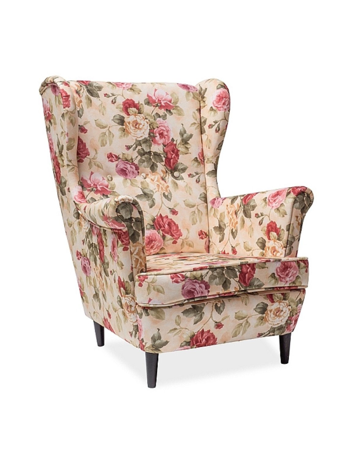 fotel lord coral kwiaty krem