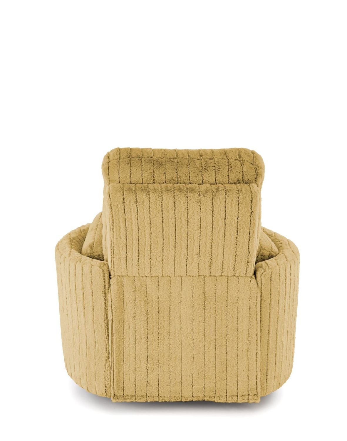 fotel pegas z funkcją elektrycznego rozkładania, obracania i kołyski, musztardowy