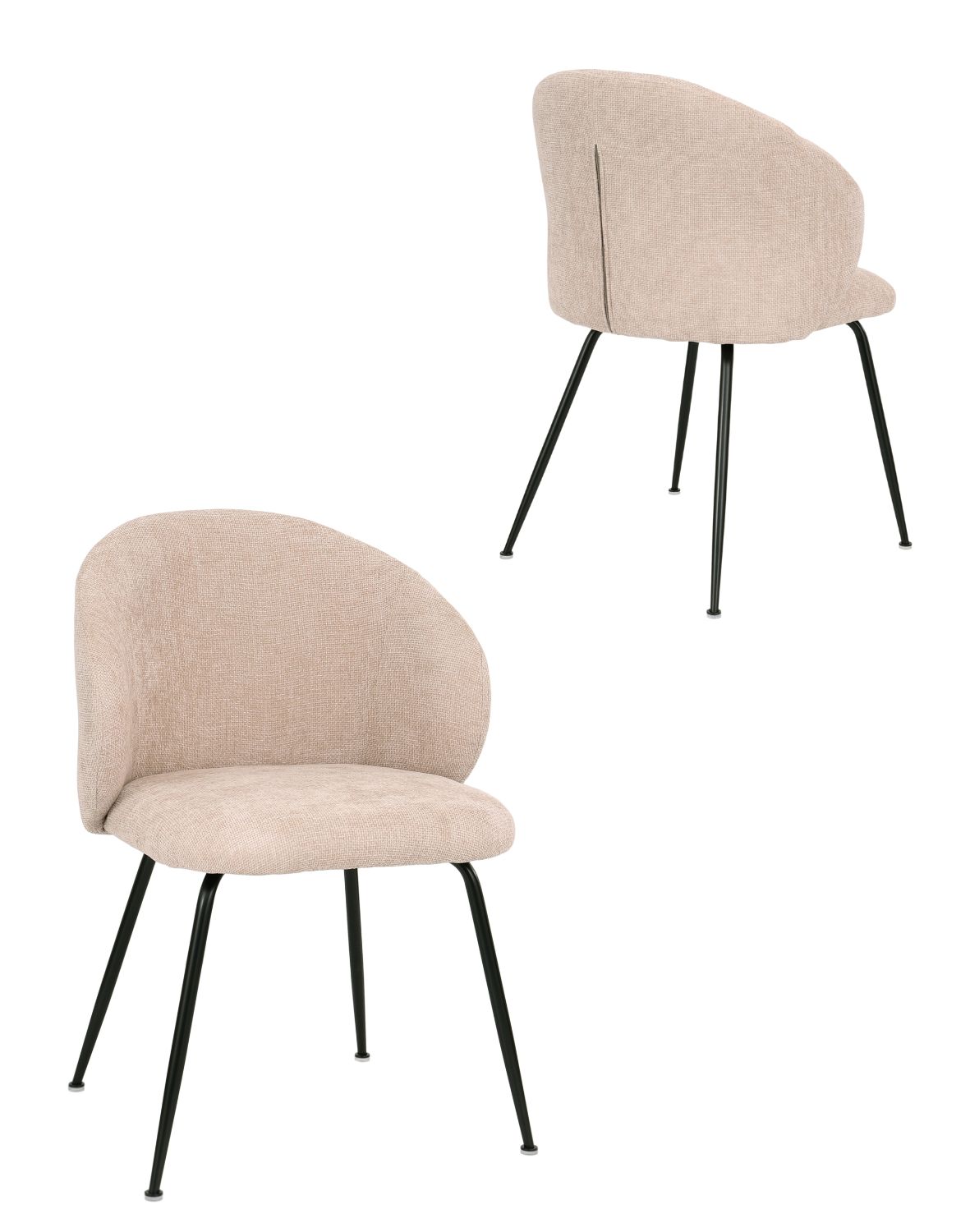krzesło do jadalni ganta black, tkanina strukturalna beżowa (cd2302-3)