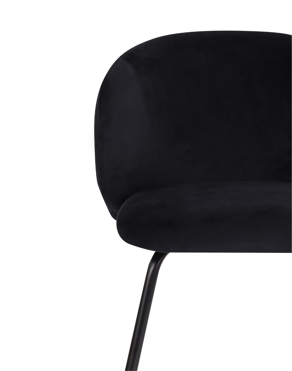 krzesło do jadalni ganta black, czarny welwet