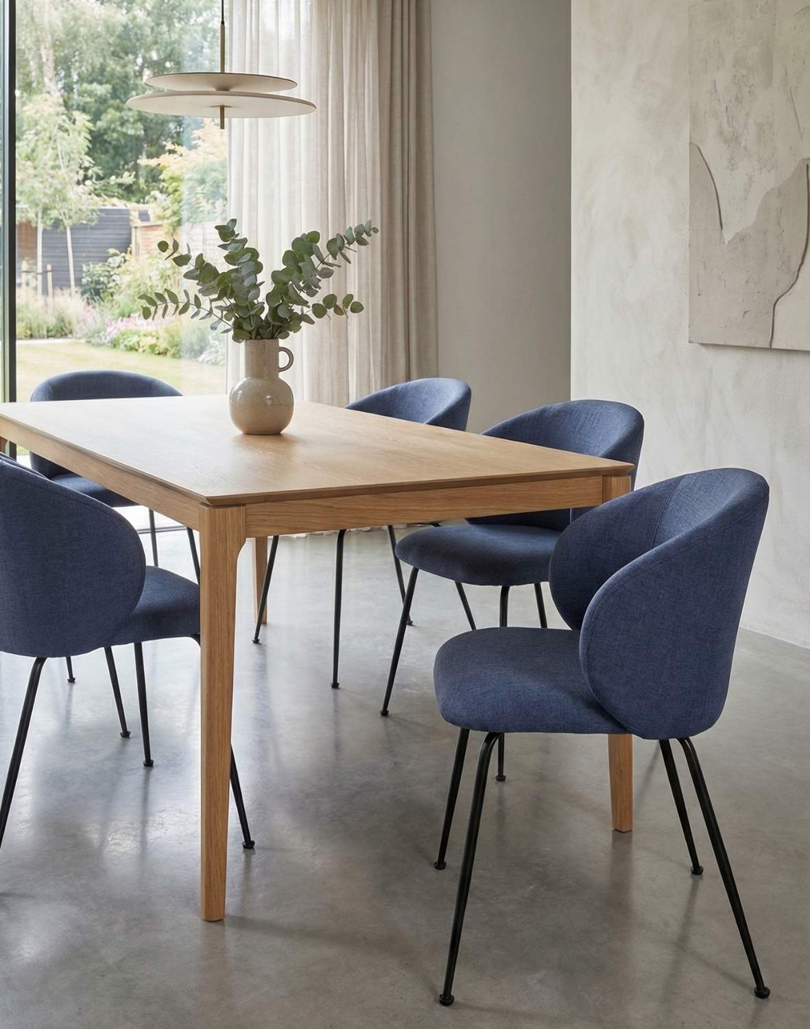 krzesło do jadalni ganta black, niebieskie