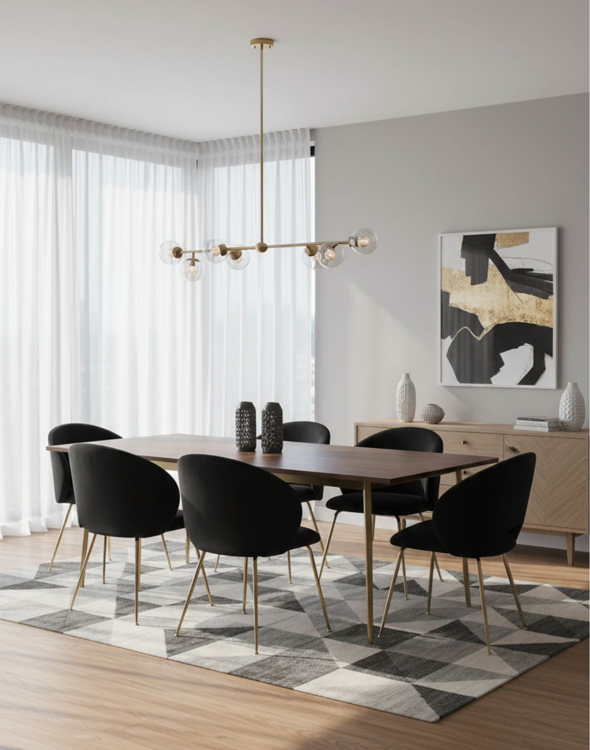 krzesło do jadalni ganta gold, czarny welwet