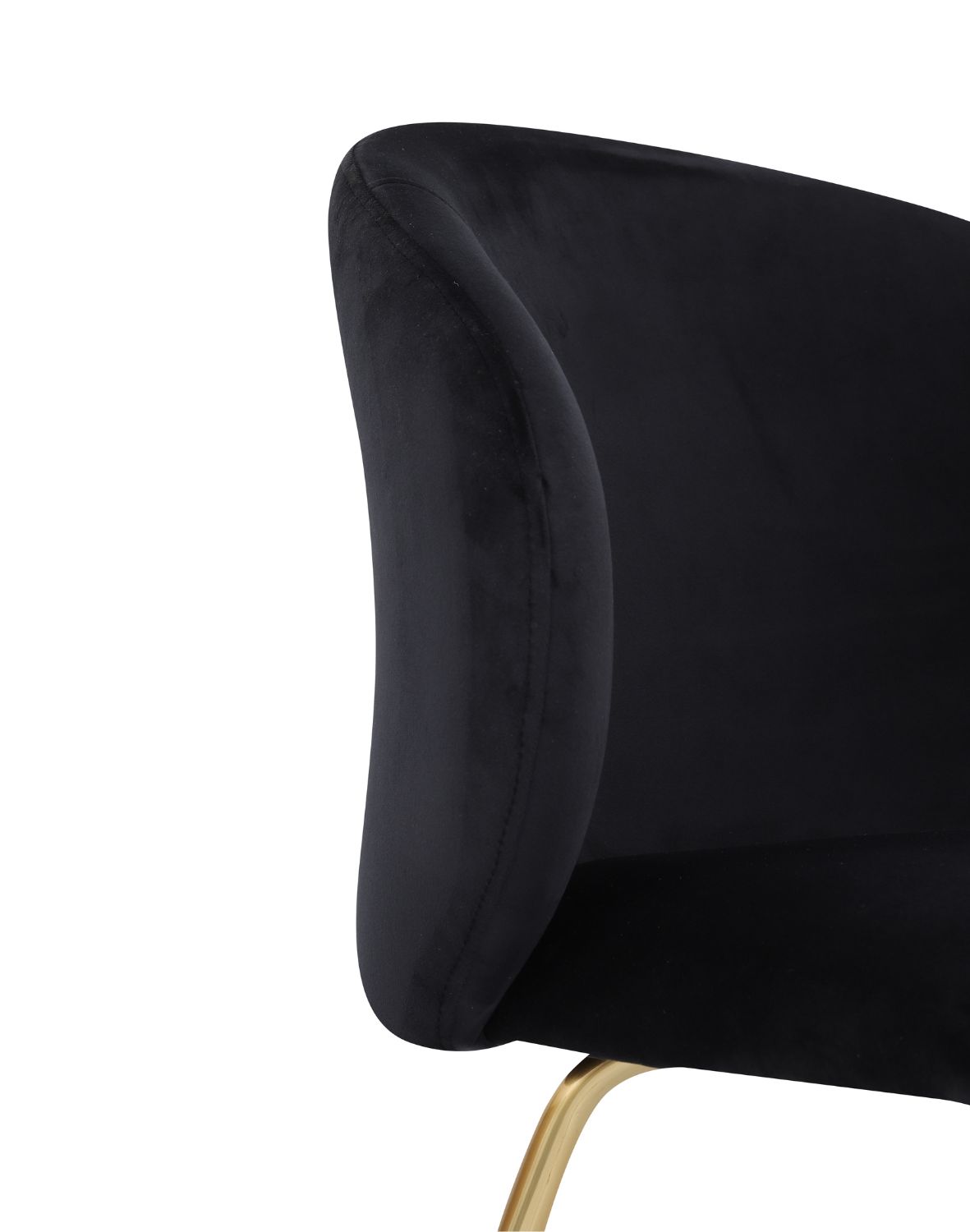 krzesło do jadalni ganta gold, czarny welwet