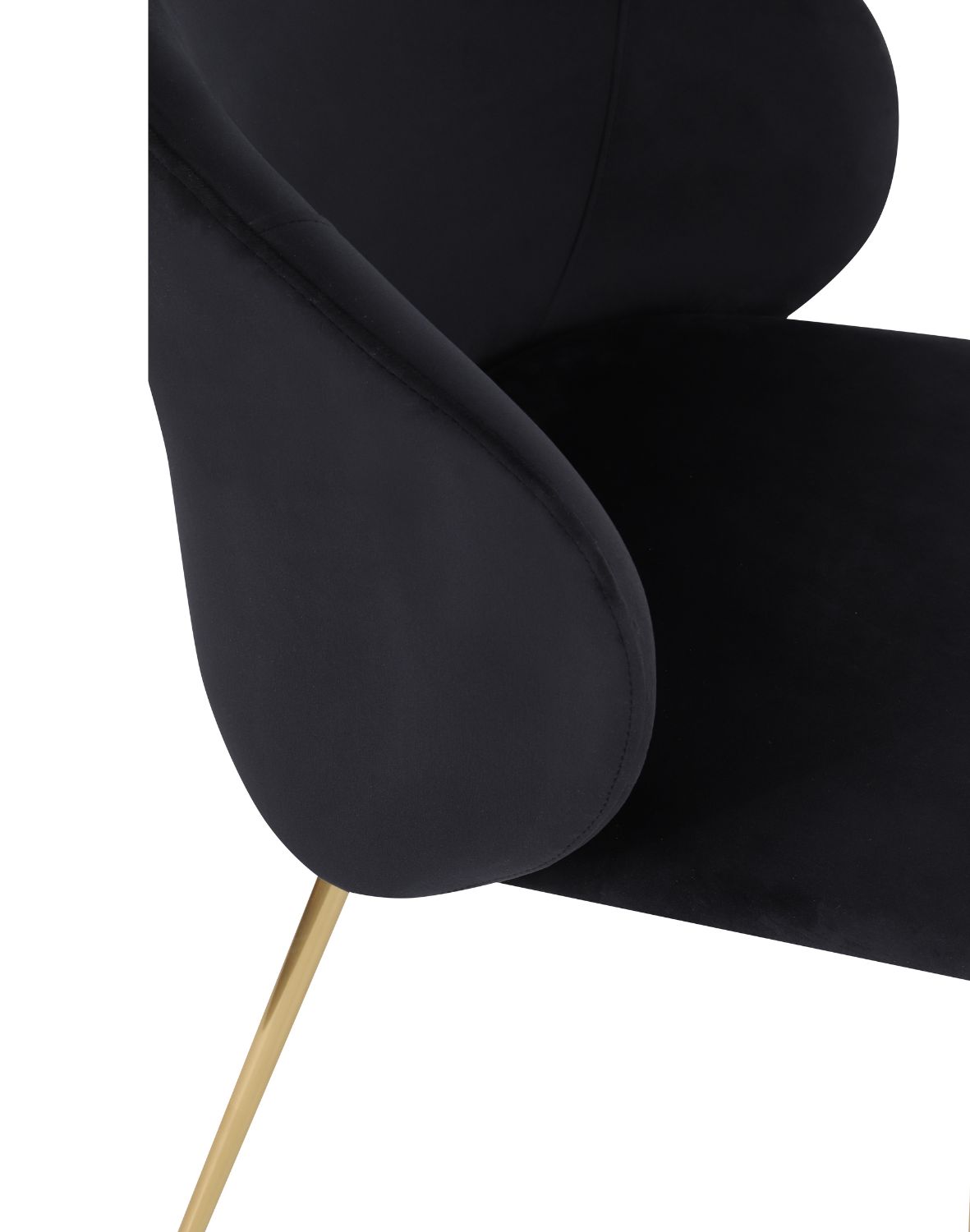 krzesło do jadalni ganta gold, czarny welwet