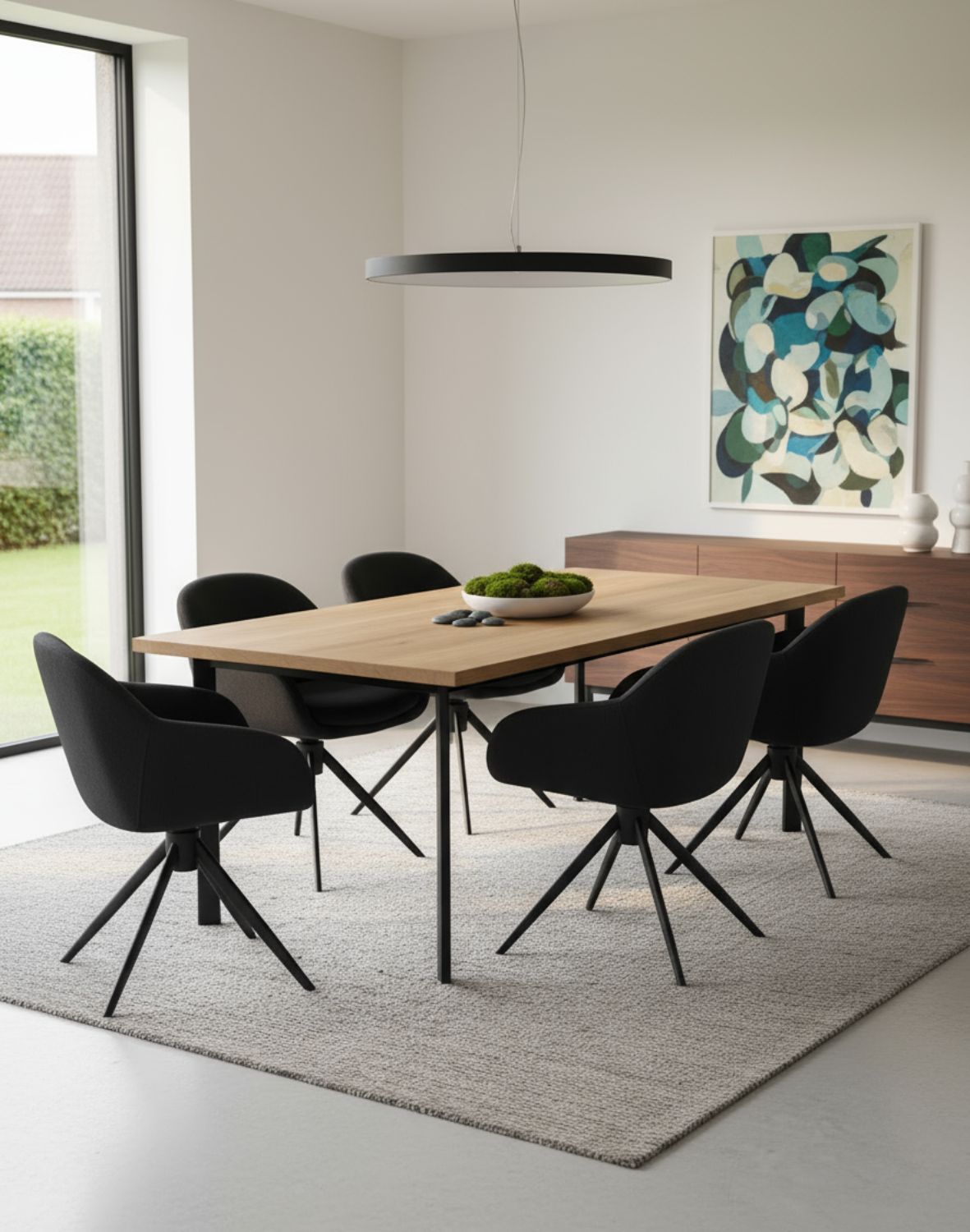 krzesło obrotowe do jadalni greta, ciemnoszare