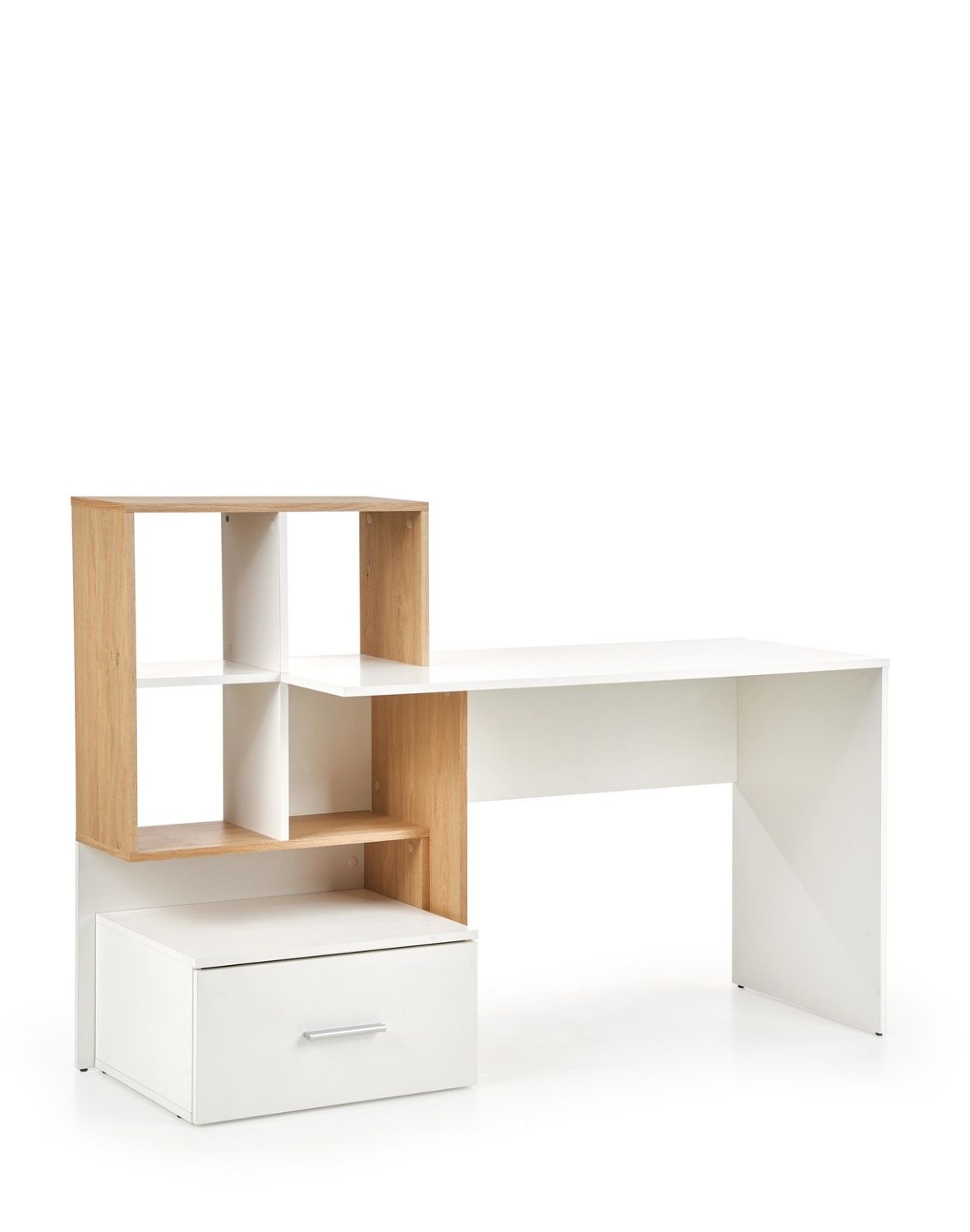 biurko młodzieżowe z szufladą grosso dąb złoty/biały