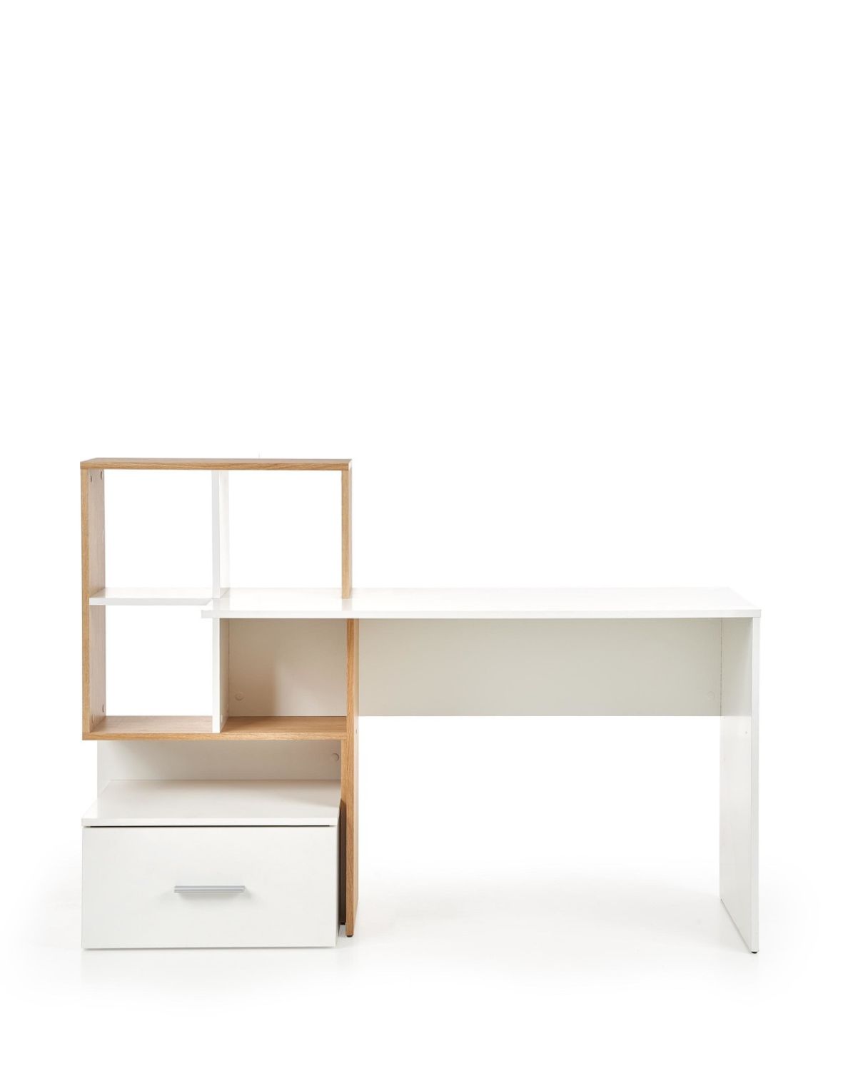 biurko młodzieżowe z szufladą grosso dąb złoty/biały