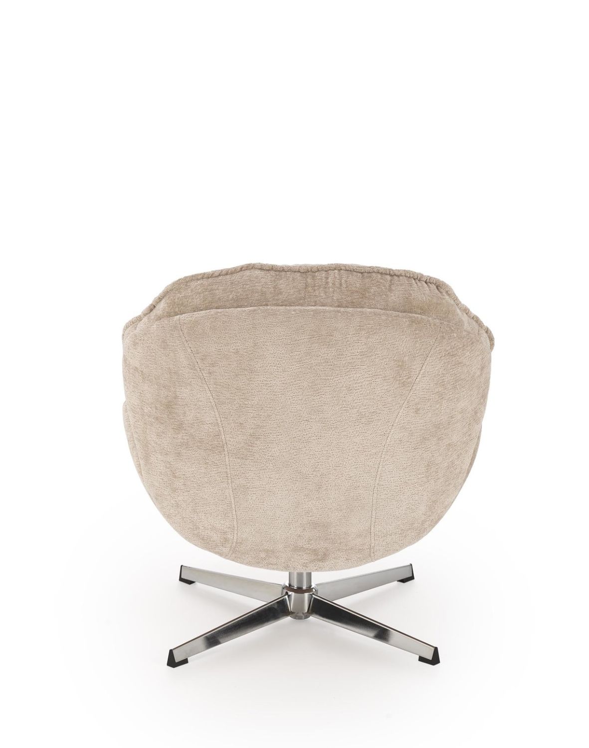 fotel obrotowy guido beżowy, obrotowy 360°, chrom