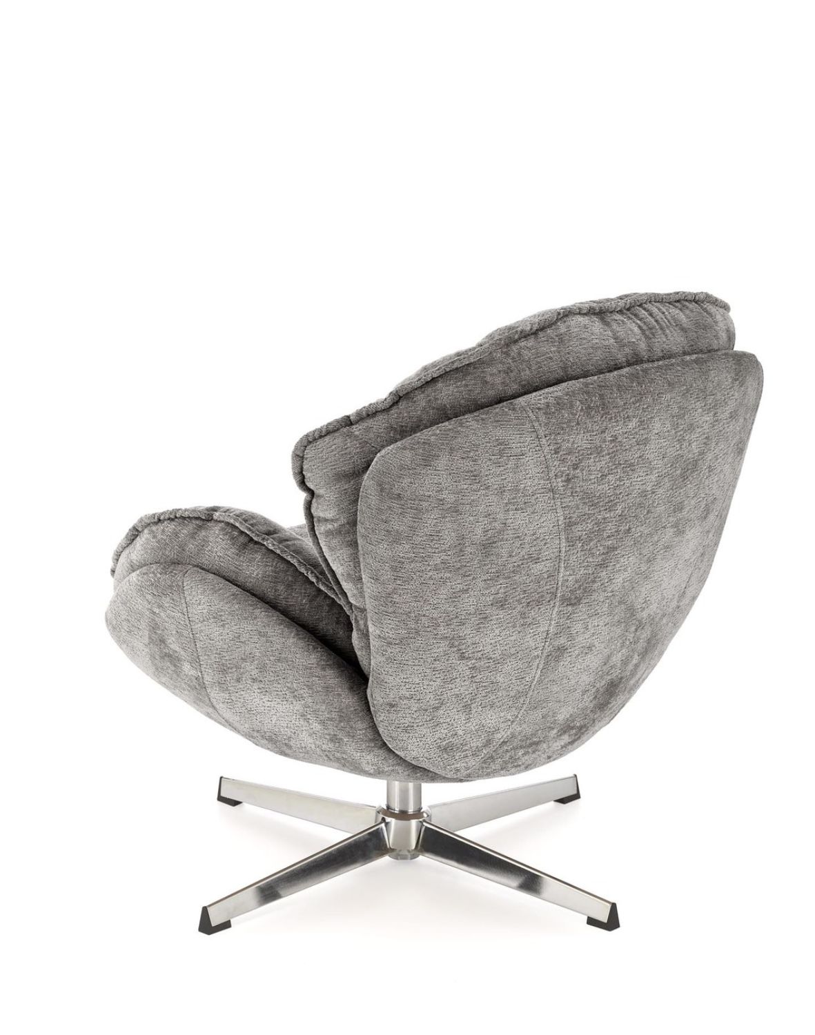 fotel obrotowy guido szary, obrotowy 360°, chrom