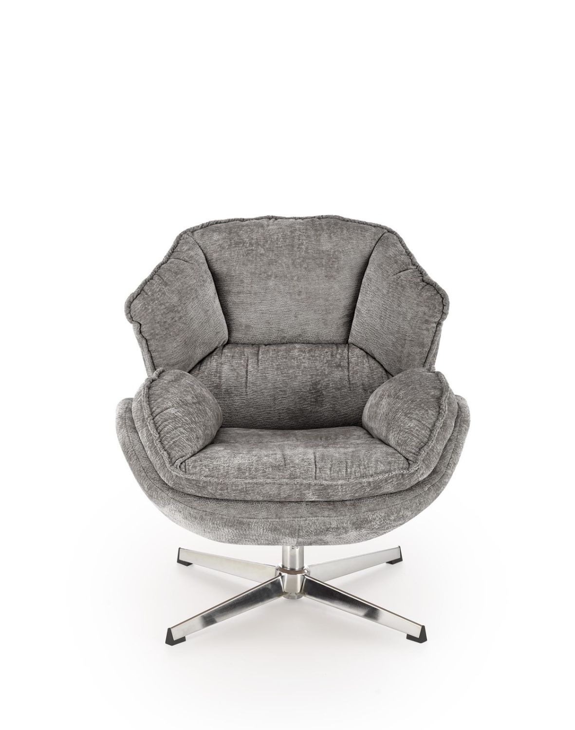 fotel obrotowy guido szary, obrotowy 360°, chrom