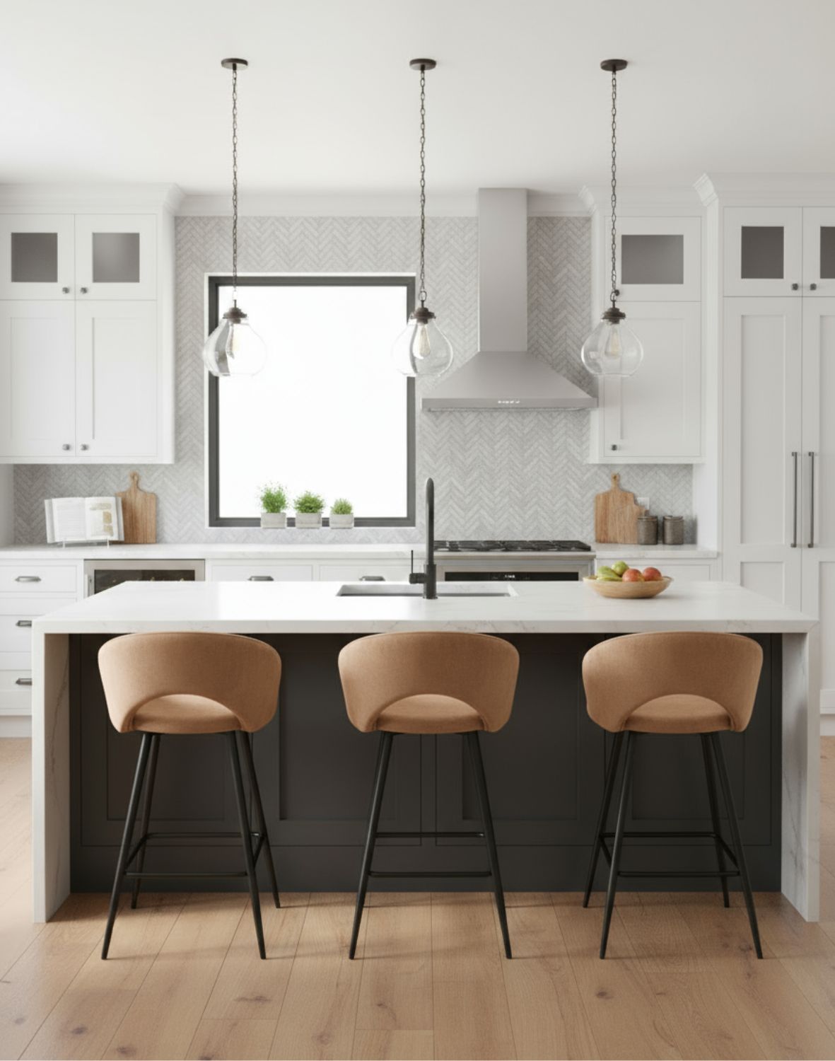 hoker do kuchni h96, beżowy welwet