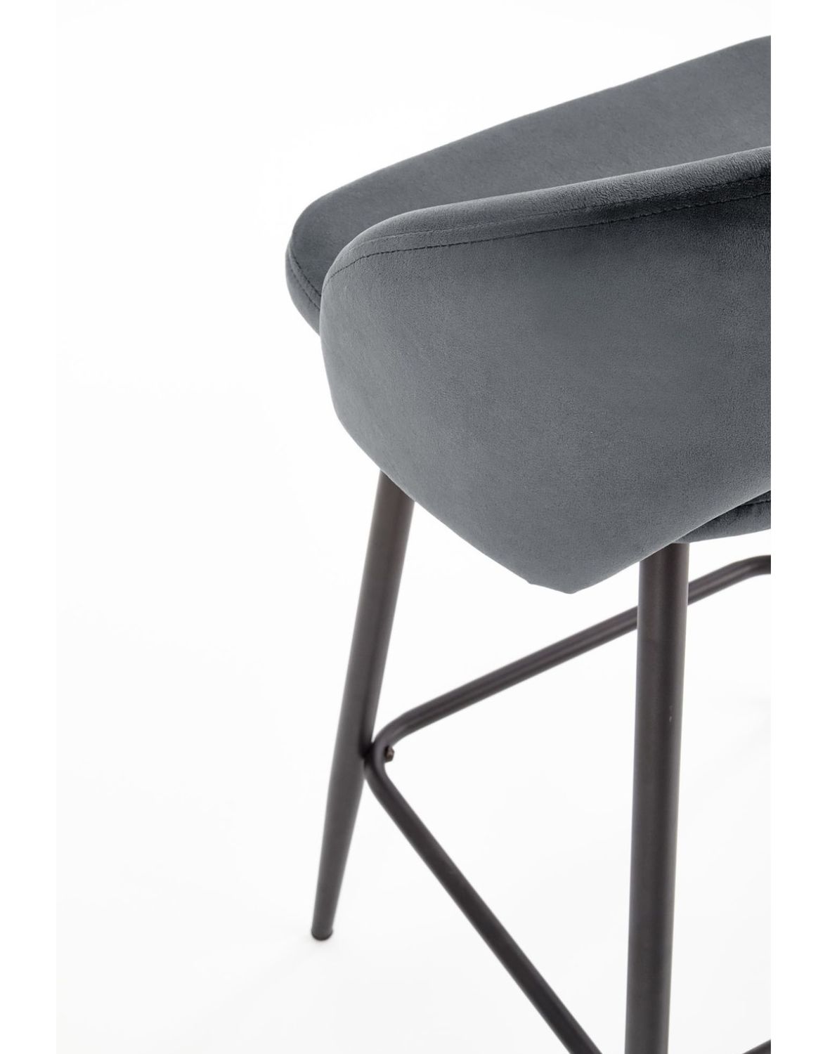 hoker do kuchni h96, szary welwet