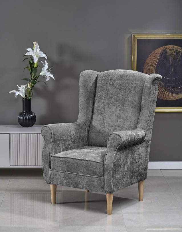 fotel wypoczynkowy hermes, szary