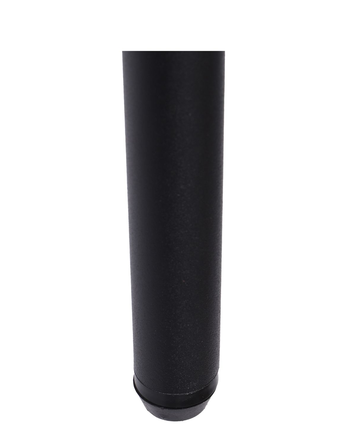 okrągły hoker do kuchni z podnóżkiem holly, tapicerowany, czarny