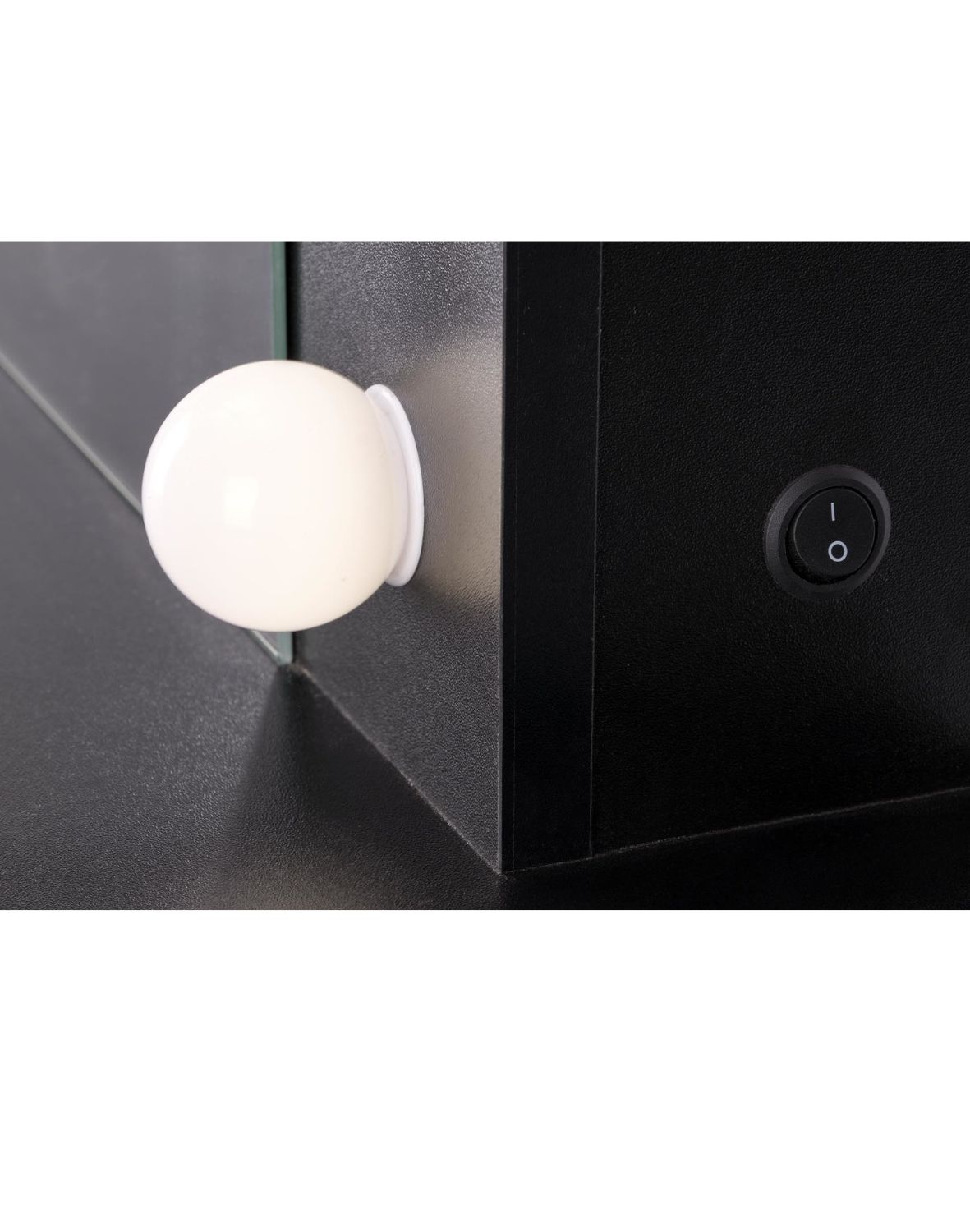 toaletka z lustrem hollywood, czarna