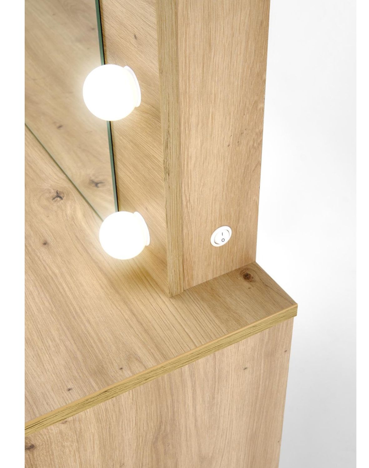 toaletka z lustrem hollywood, dąb artisan