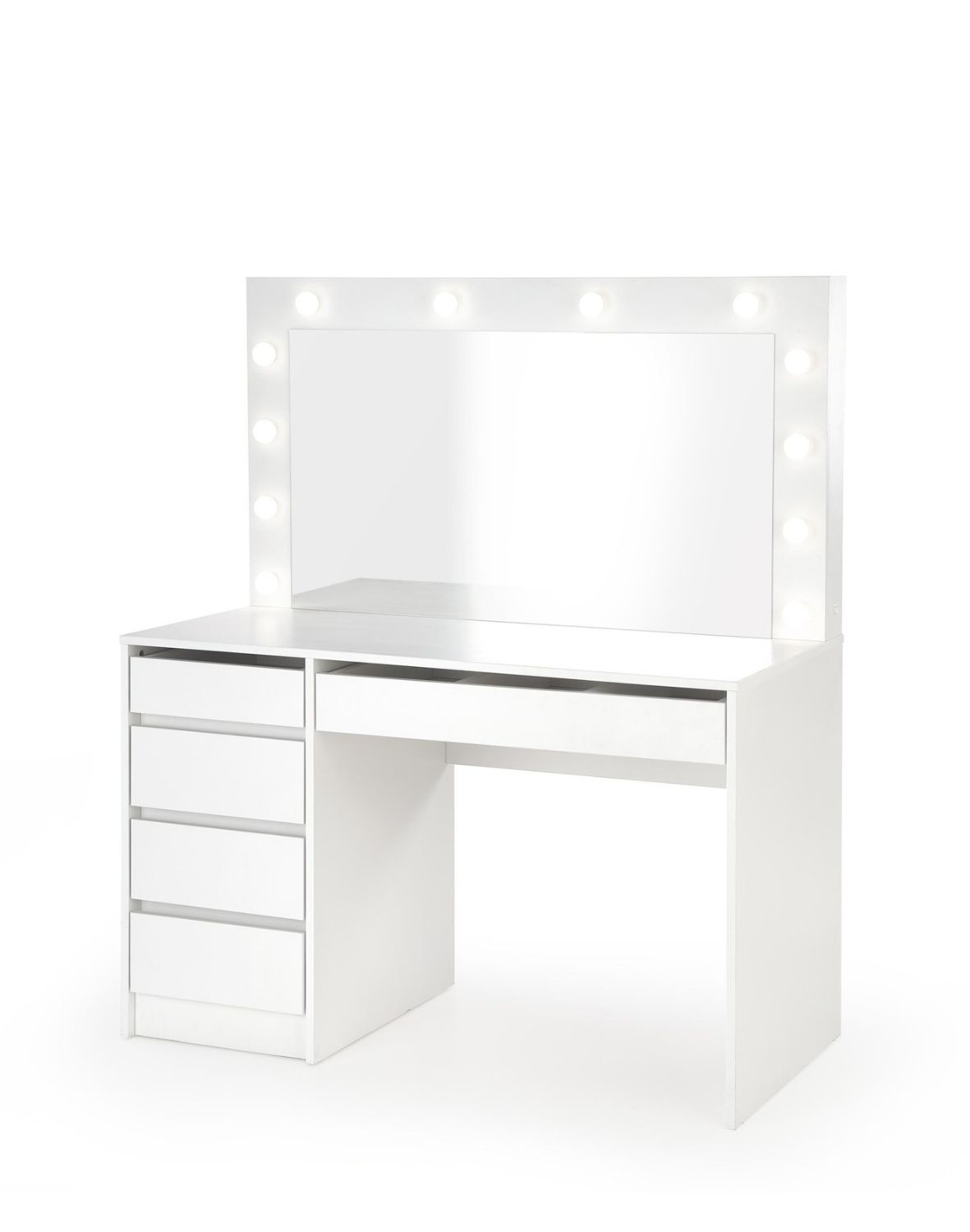 toaletka z lustrem hollywood xl, biała