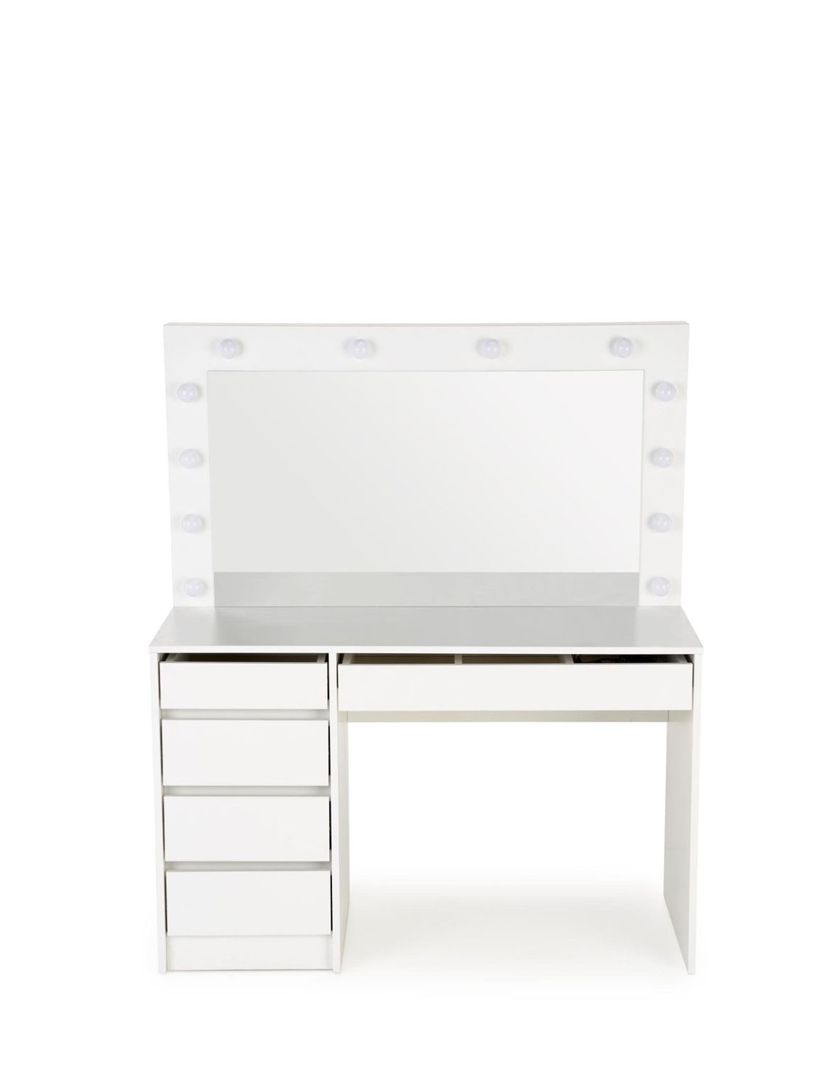 toaletka z lustrem hollywood xl, biała