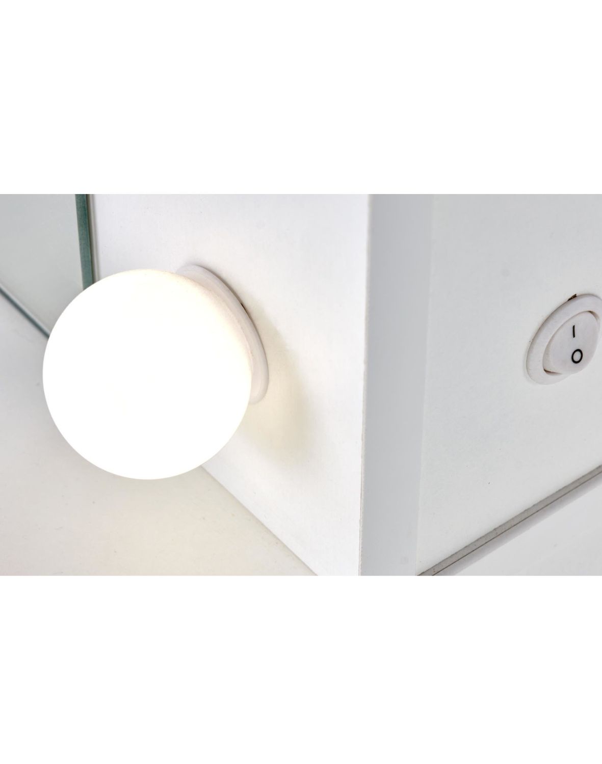 toaletka z lustrem hollywood xl, biała