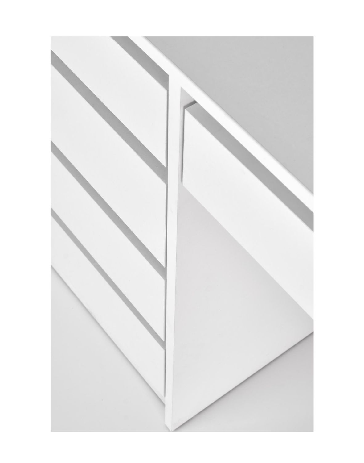 toaletka z lustrem hollywood xl, biała