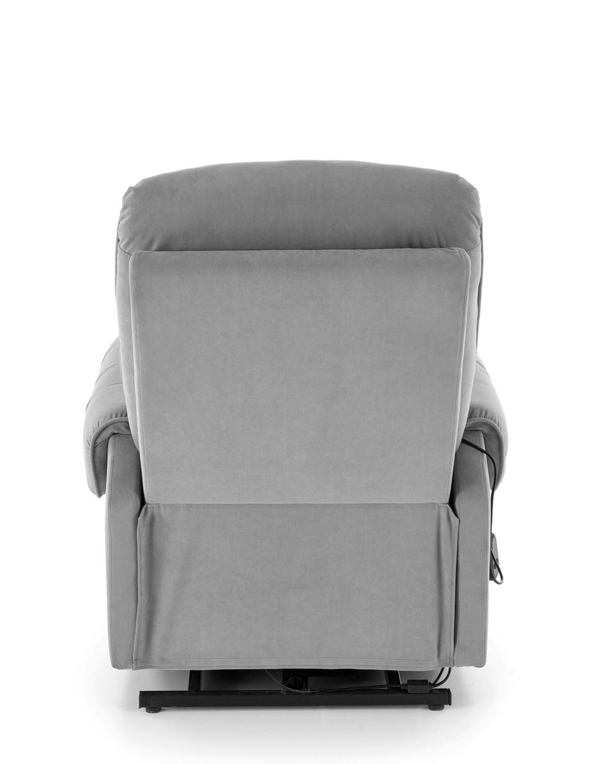 fotel horton z funkcją elektrycznego rozkładania i pionizacji, szary welwet