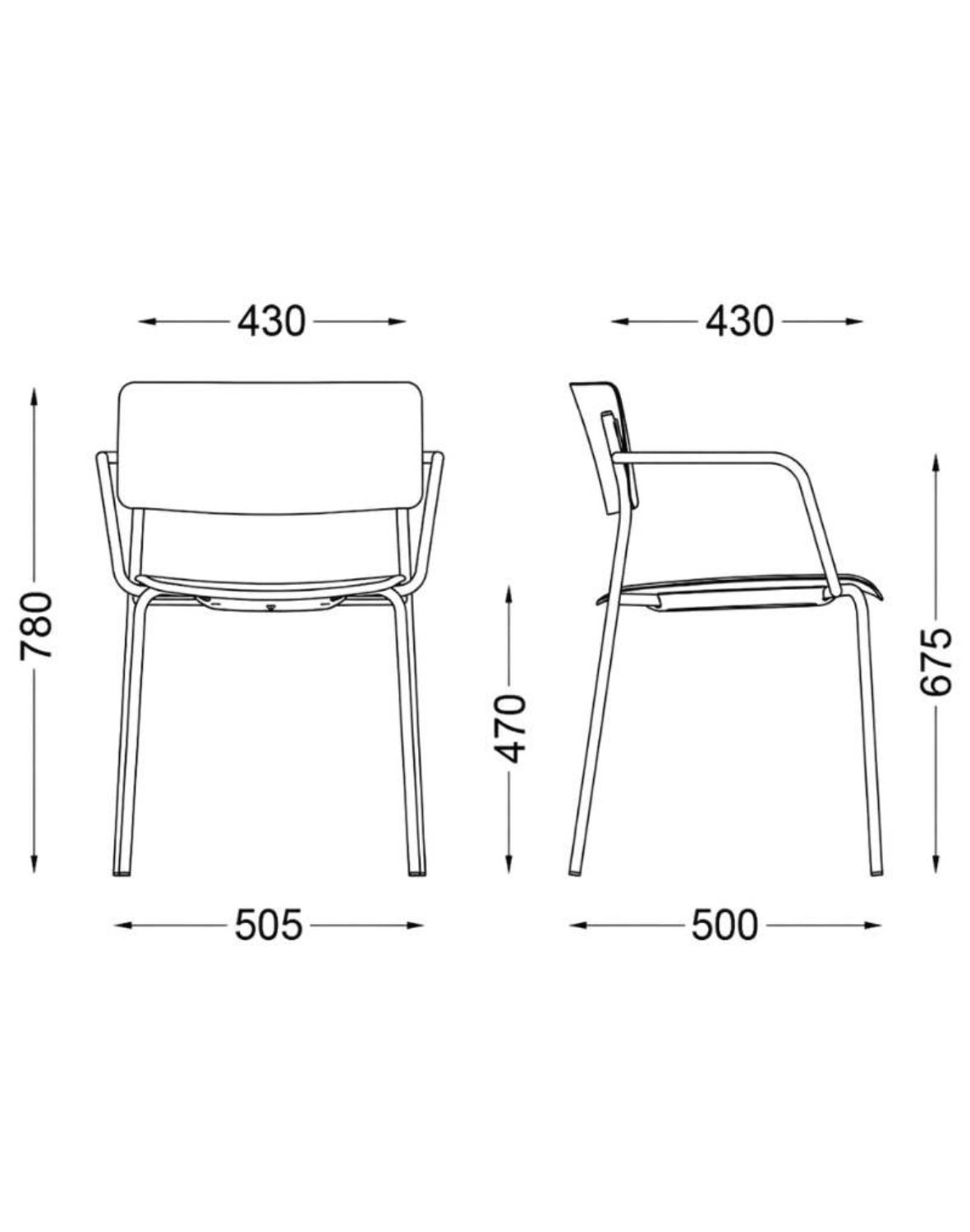 Krzesło konferencyjne Hubi 4L Arm