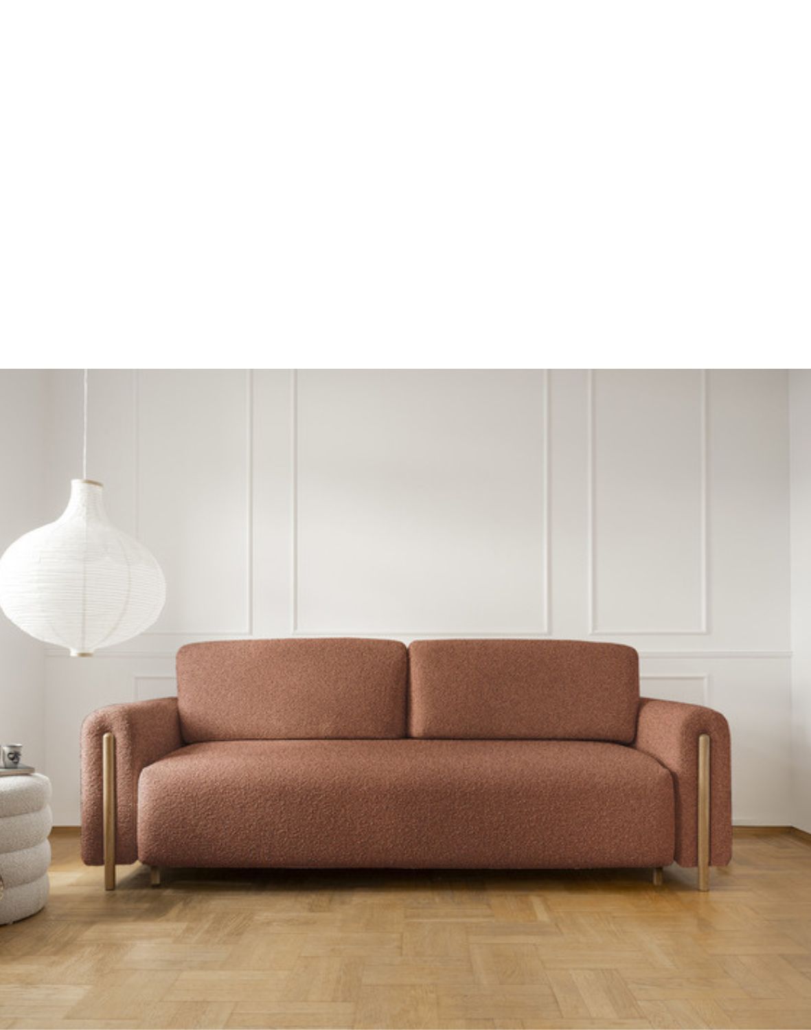 kanapa rozkładana arcadova I, boucle - dostawa express