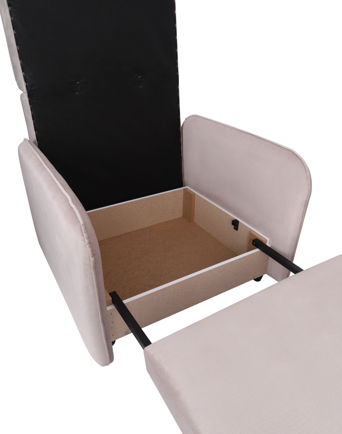 jednoosobowy fotel rozkładany ozi i beżowy