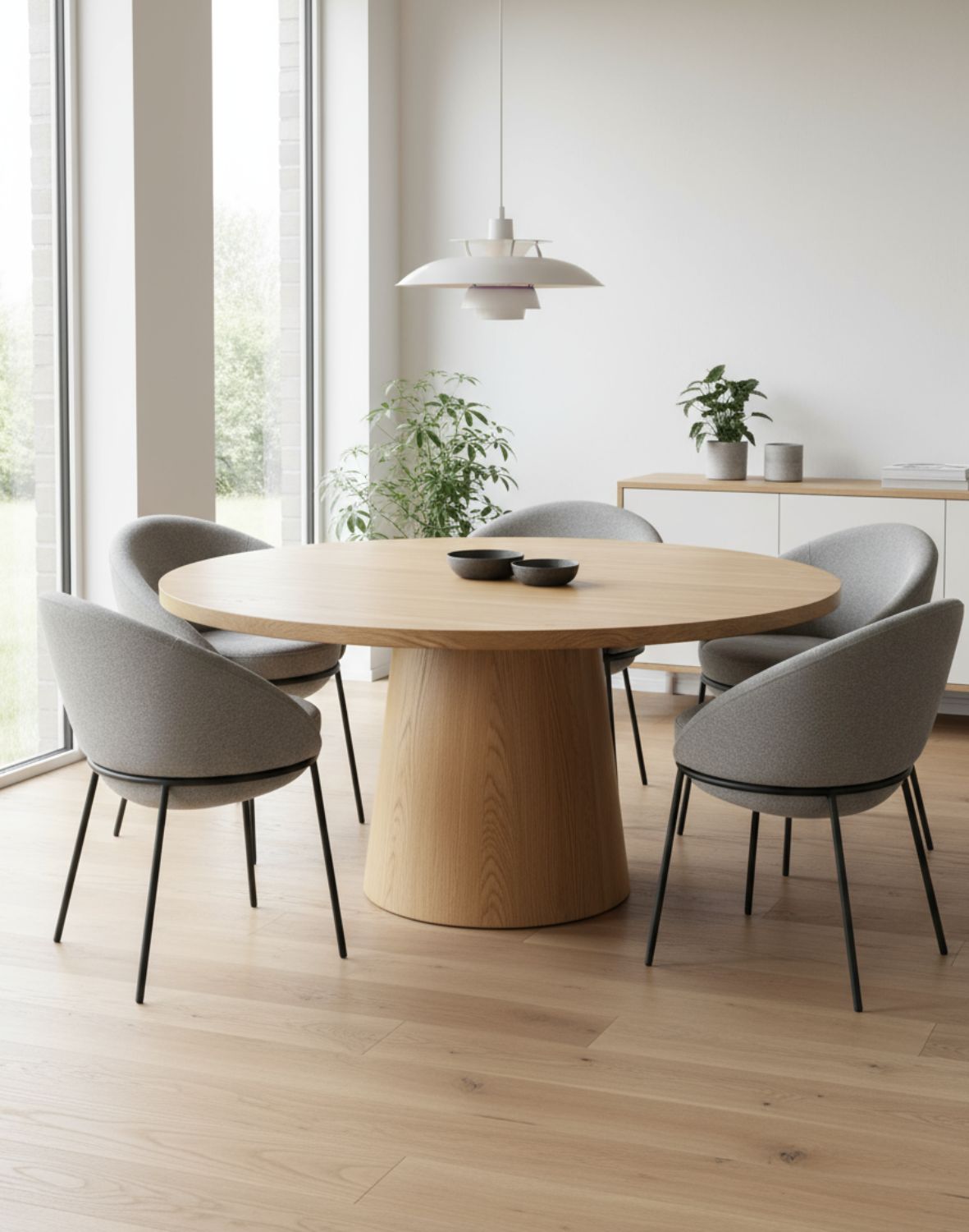 krzesło do jadalni k482, nowoczesne, szare