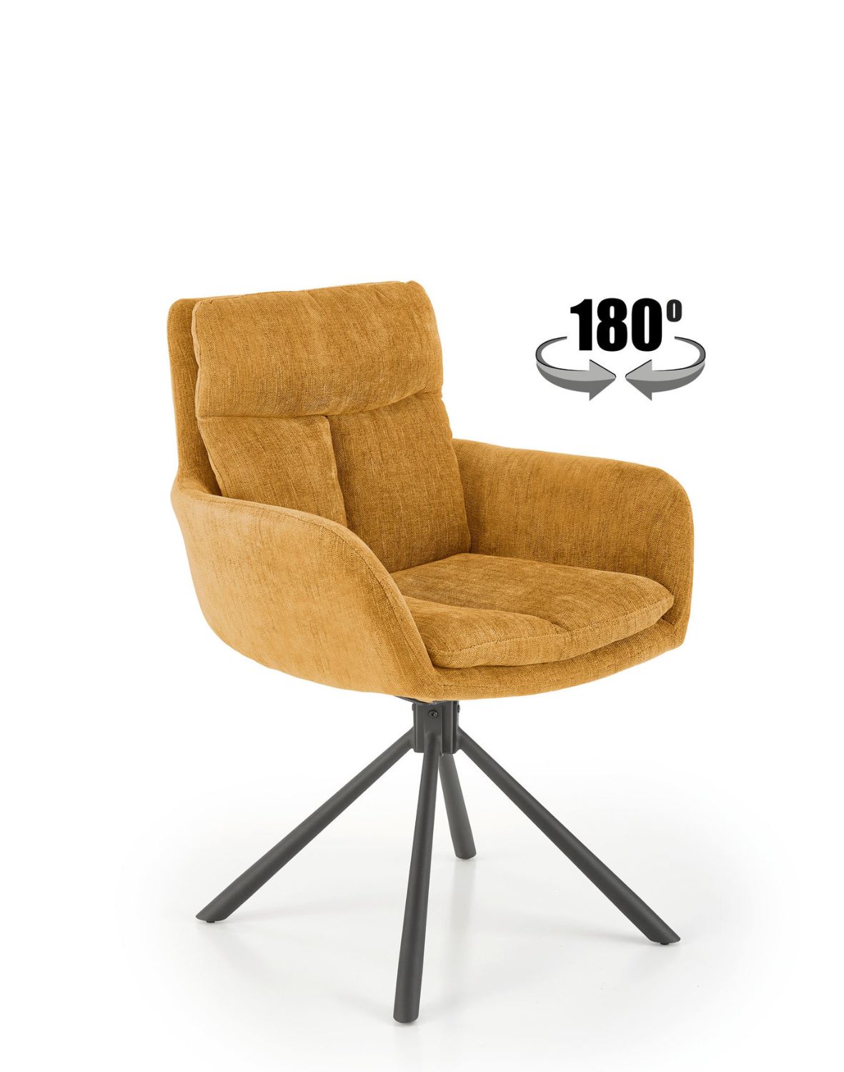 krzesło obrotowe K495, musztardowe