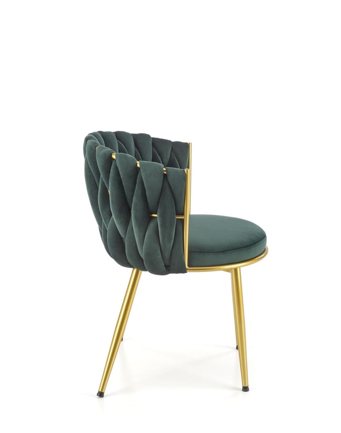 krzesło k517 zielone, tapicerowane velvet, glamour