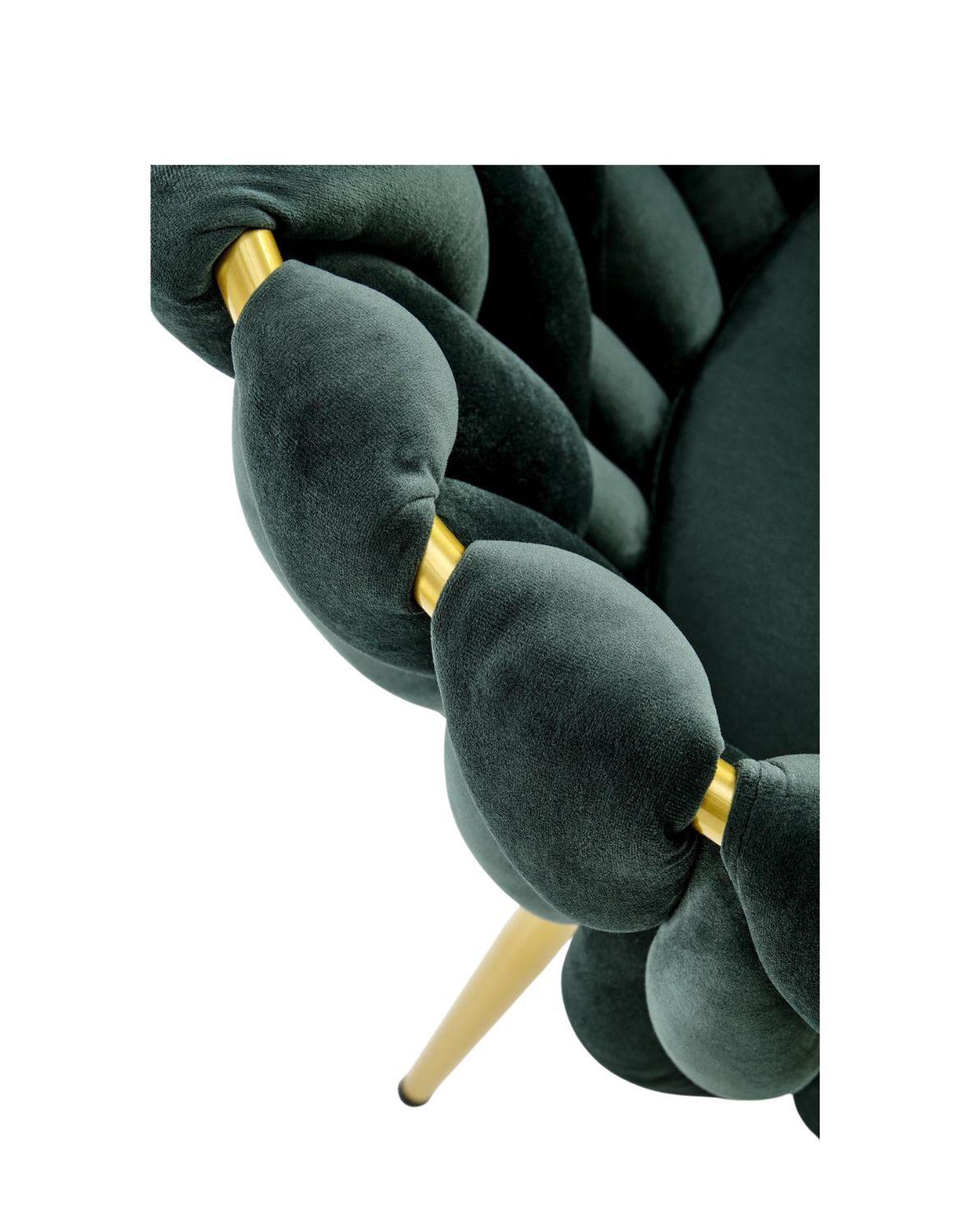 krzesło k517 zielone, tapicerowane velvet, glamour