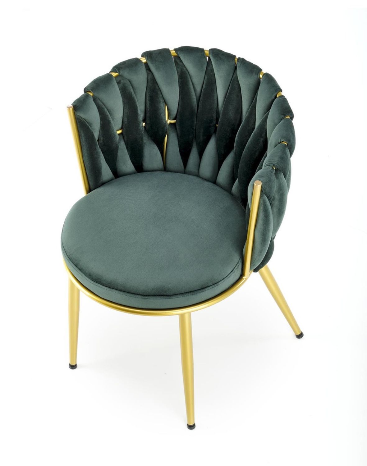 krzesło k517 zielone, tapicerowane velvet, glamour
