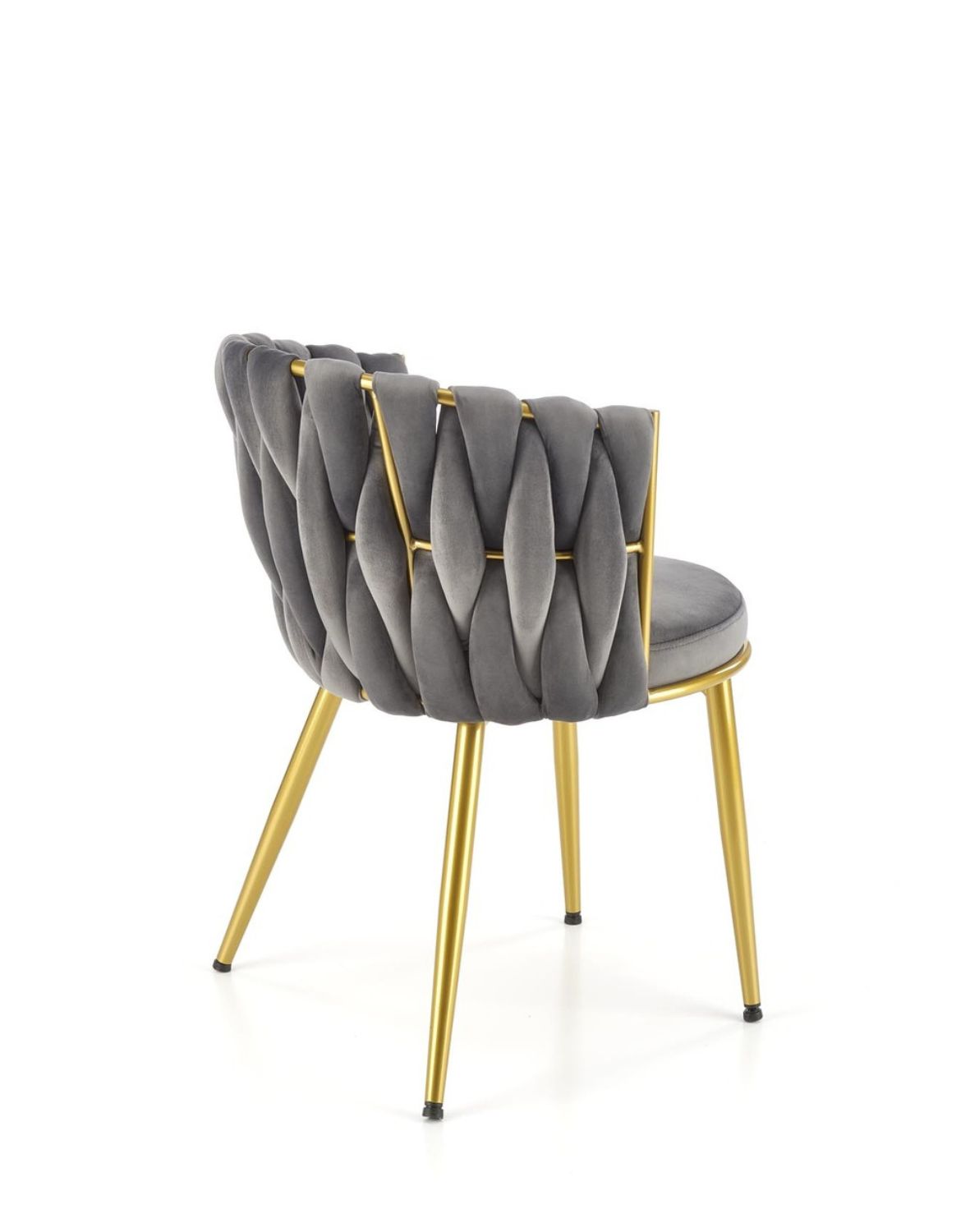 krzesło K517 popielate, tapicerowane velvet, nowoczesny design