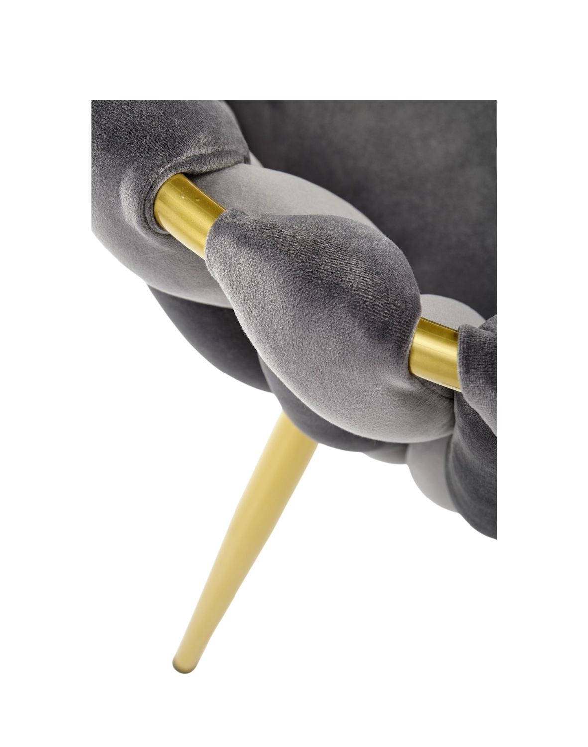 krzesło K517 popielate, tapicerowane velvet, nowoczesny design