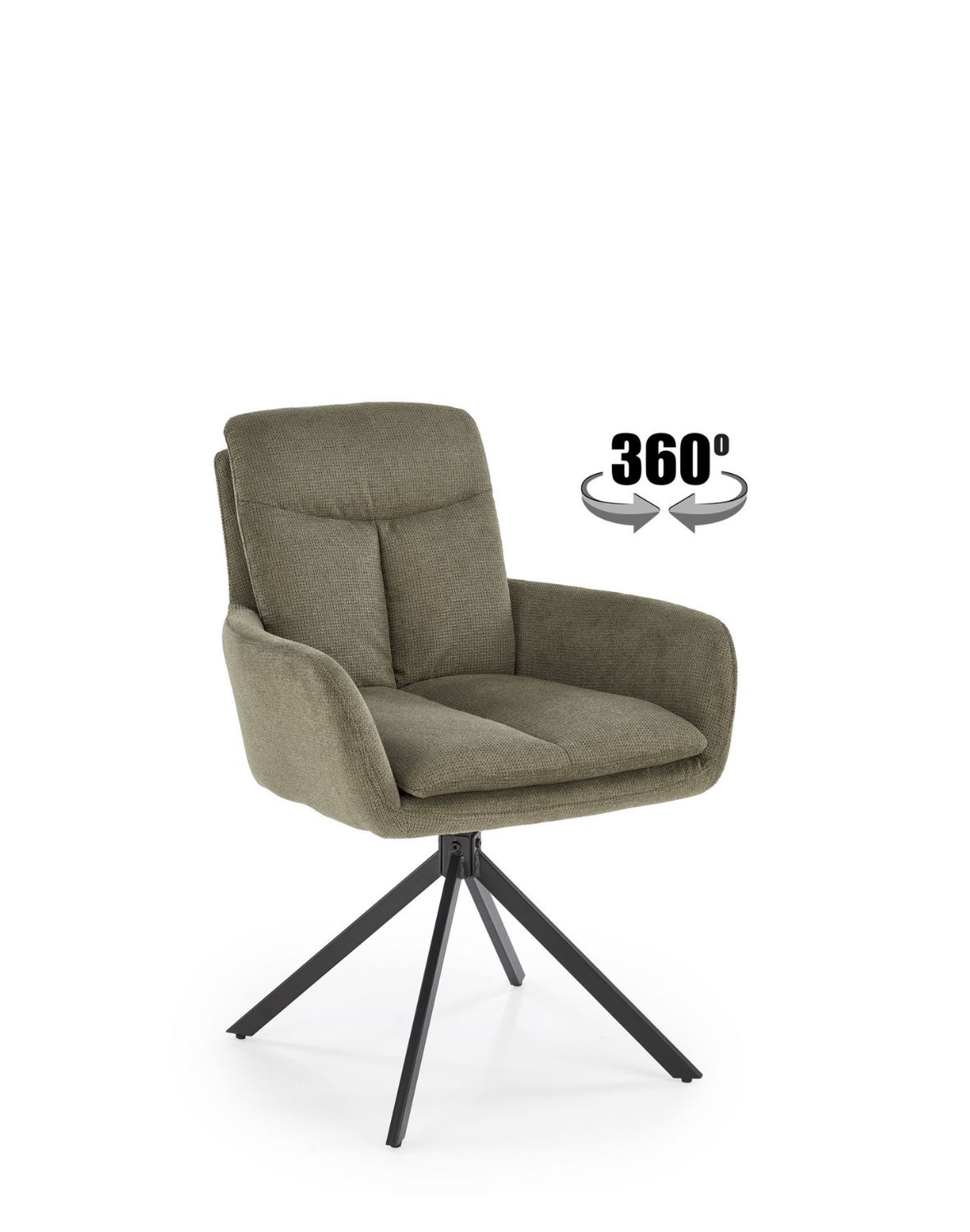 krzesło obrotowe k536, tapicerowane, oliwkowe