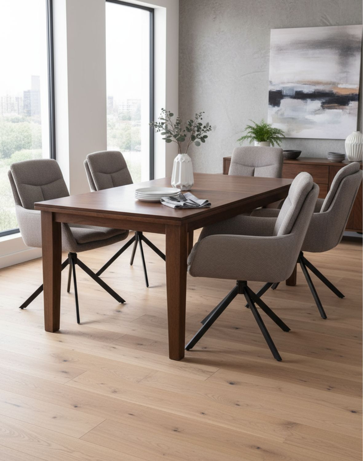 krzesło obrotowe k536, tapicerowane, szare