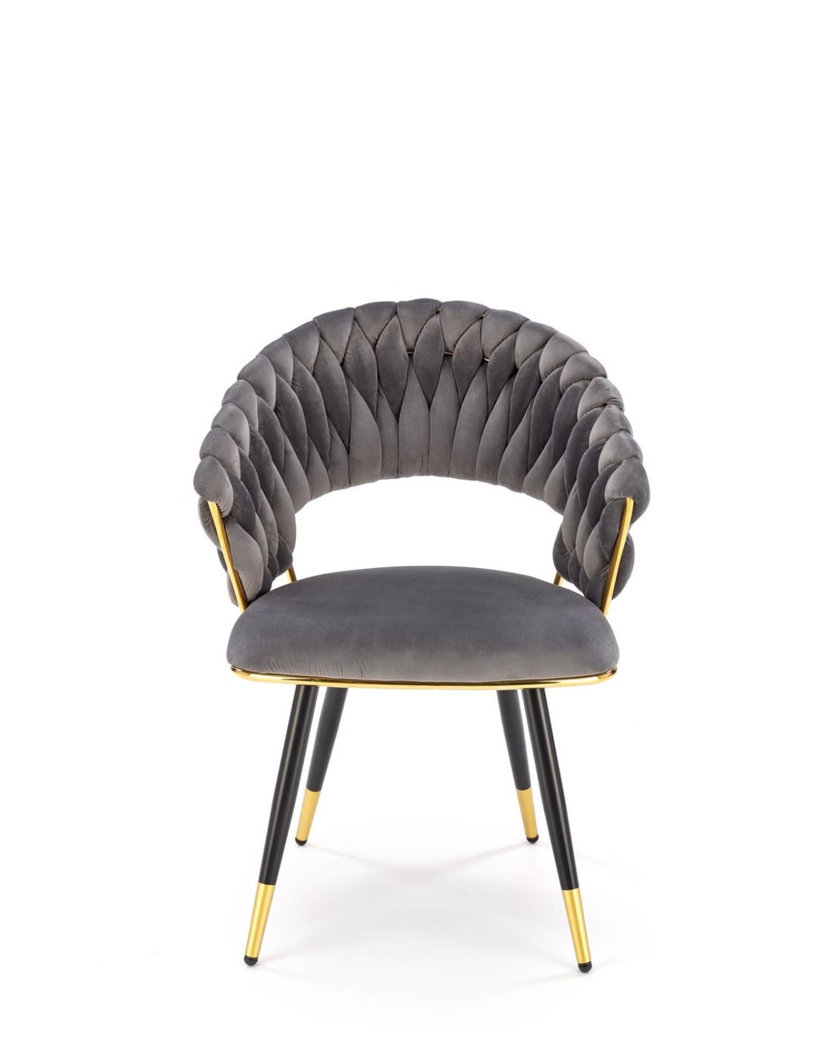 krzesło k551 popielate, tapicerowane velvet, nowoczesny design