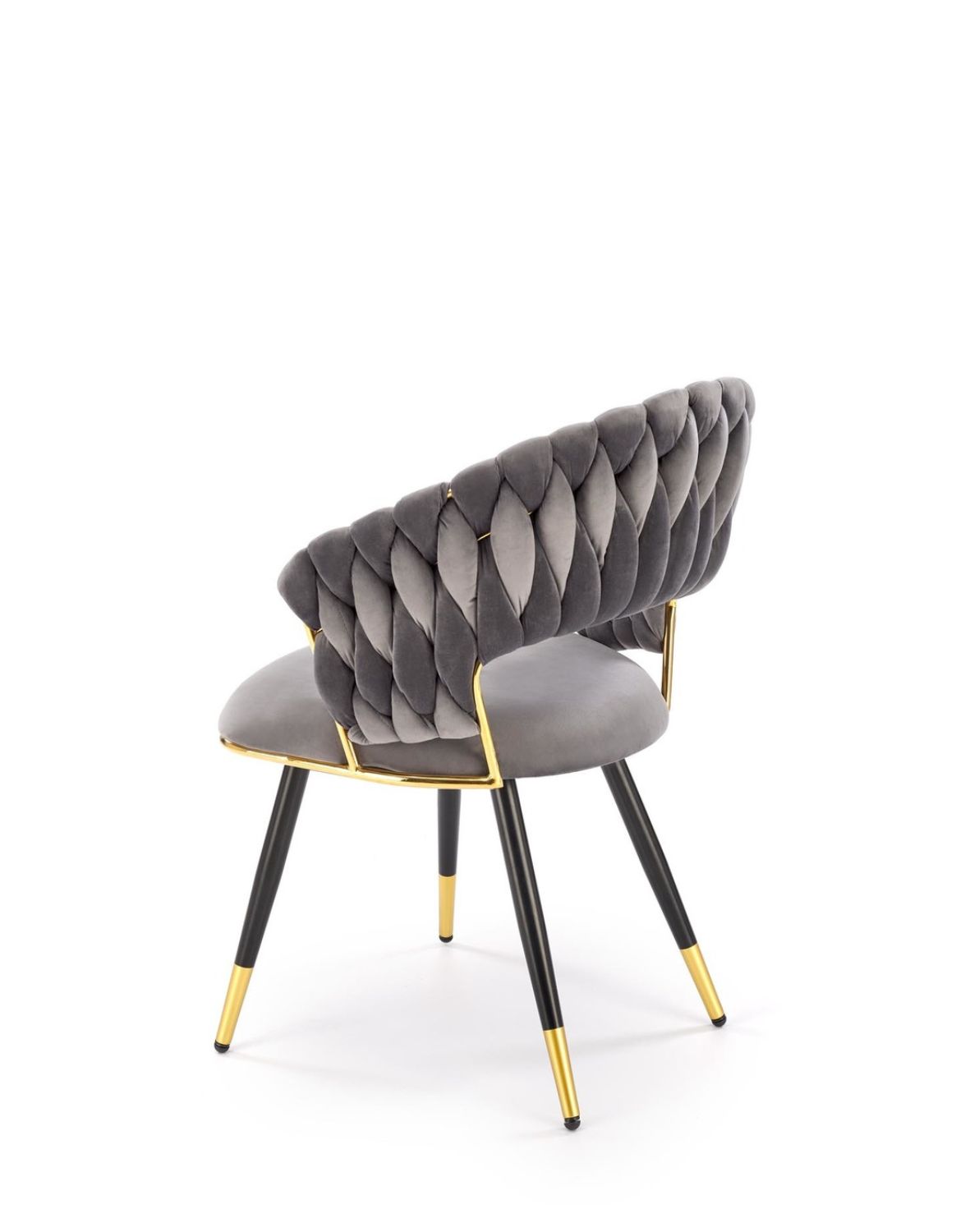 krzesło k551 popielate, tapicerowane velvet, nowoczesny design