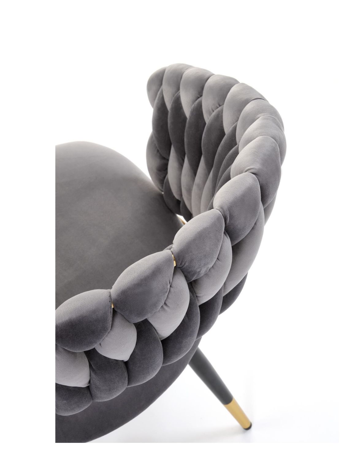 krzesło k551 popielate, tapicerowane velvet, nowoczesny design