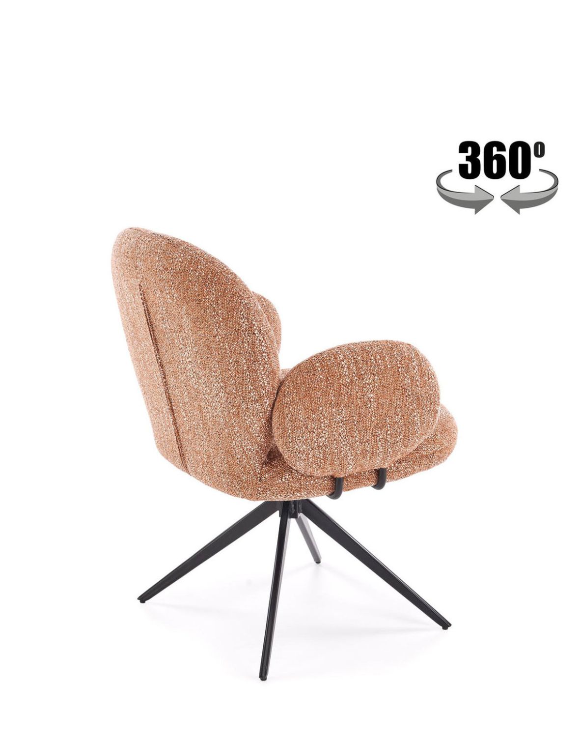 krzesło z funkcją obracania k568, rude