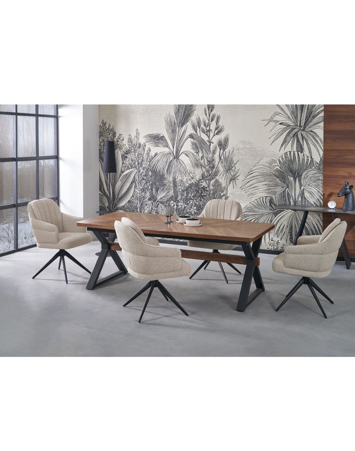 krzesło z funkcją obracania k570, boucle, beżowe