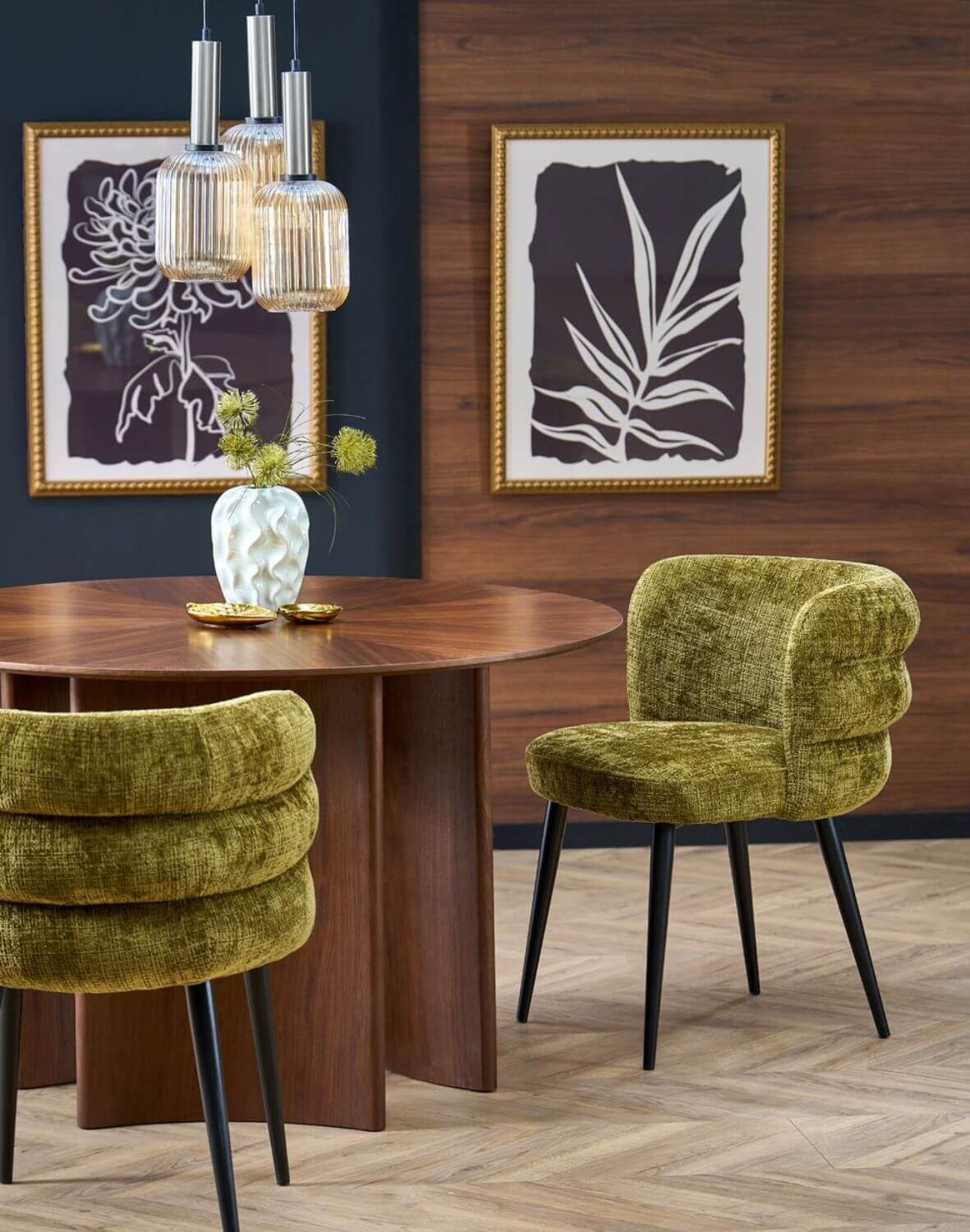 krzesło do jadalni k575, oliwkowe