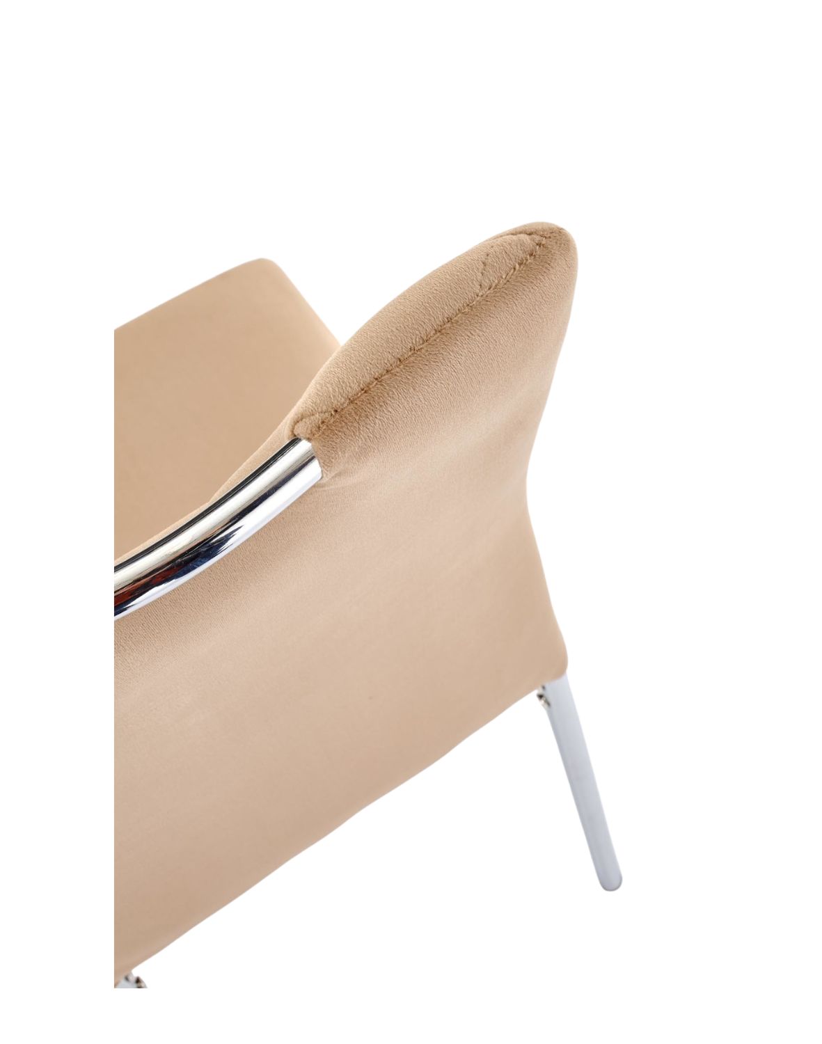 krzesło beżowe k578, tapicerowane, welwet