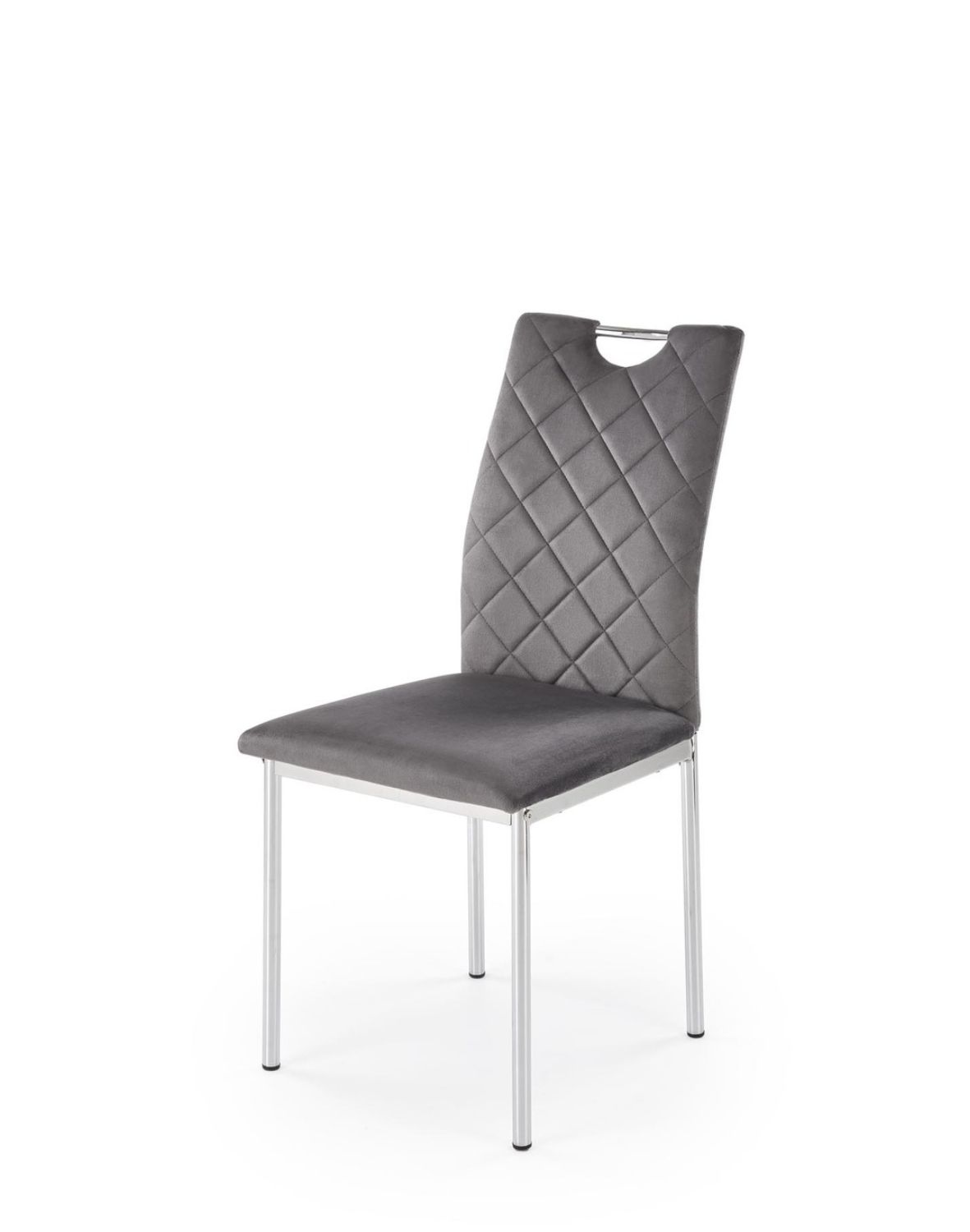 krzesło szare k578, tapicerowane, welwet