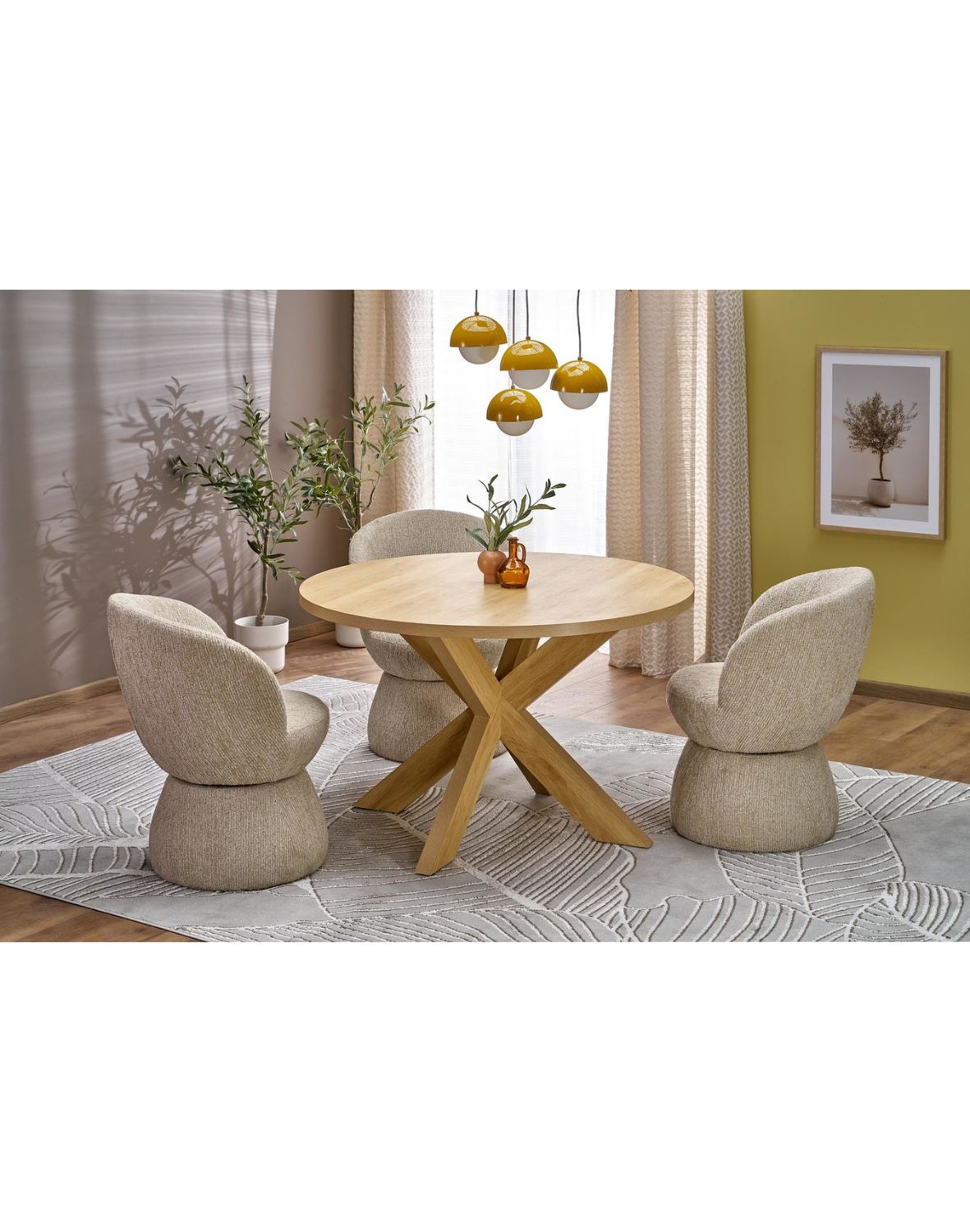 krzesło z funkcją obracania k581, tapicerowane, beżowe