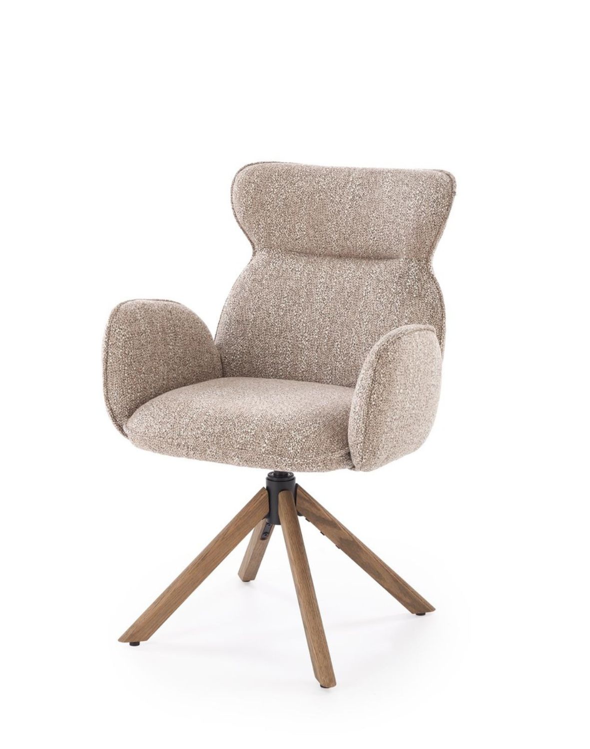 krzesło do jadalni k585, funkcja obracania, ciemny beż